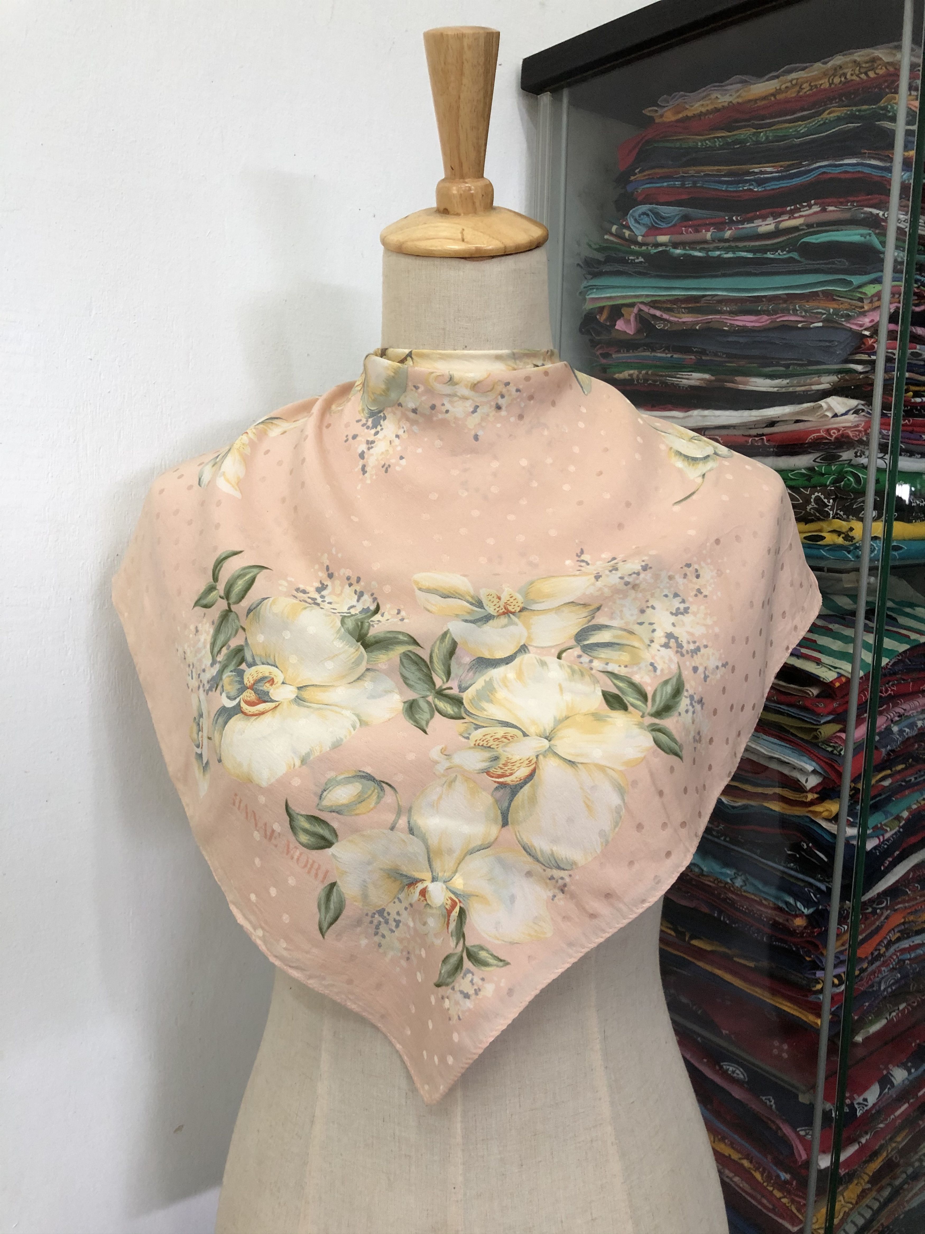 Vintage Hanae Mori Silk Scarf