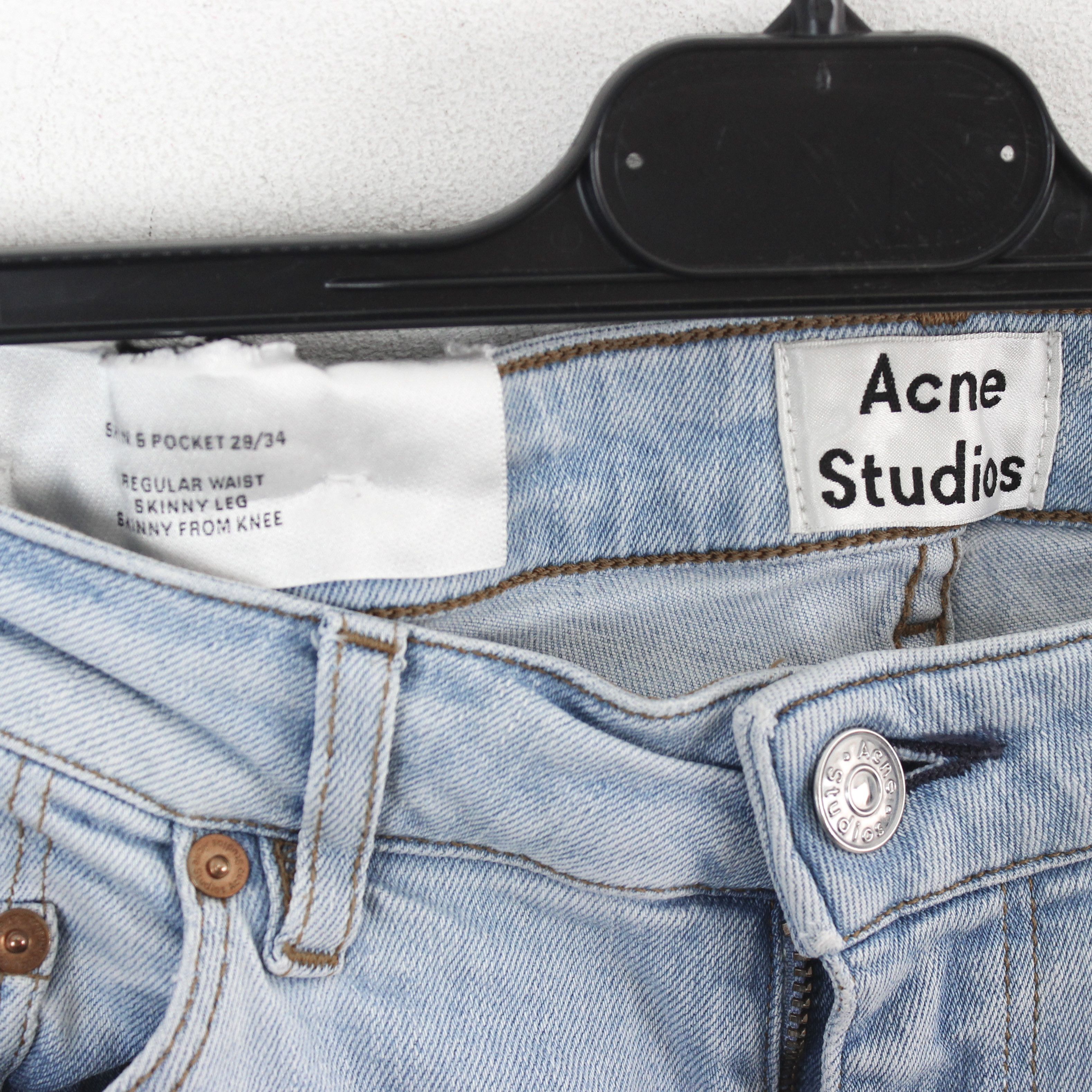 Acne Studios × Vintage Skin 5 LT Womens W29 L34 Skinny Jeans Denim Pants Trousers Size 29" - 4 Thumbnail
