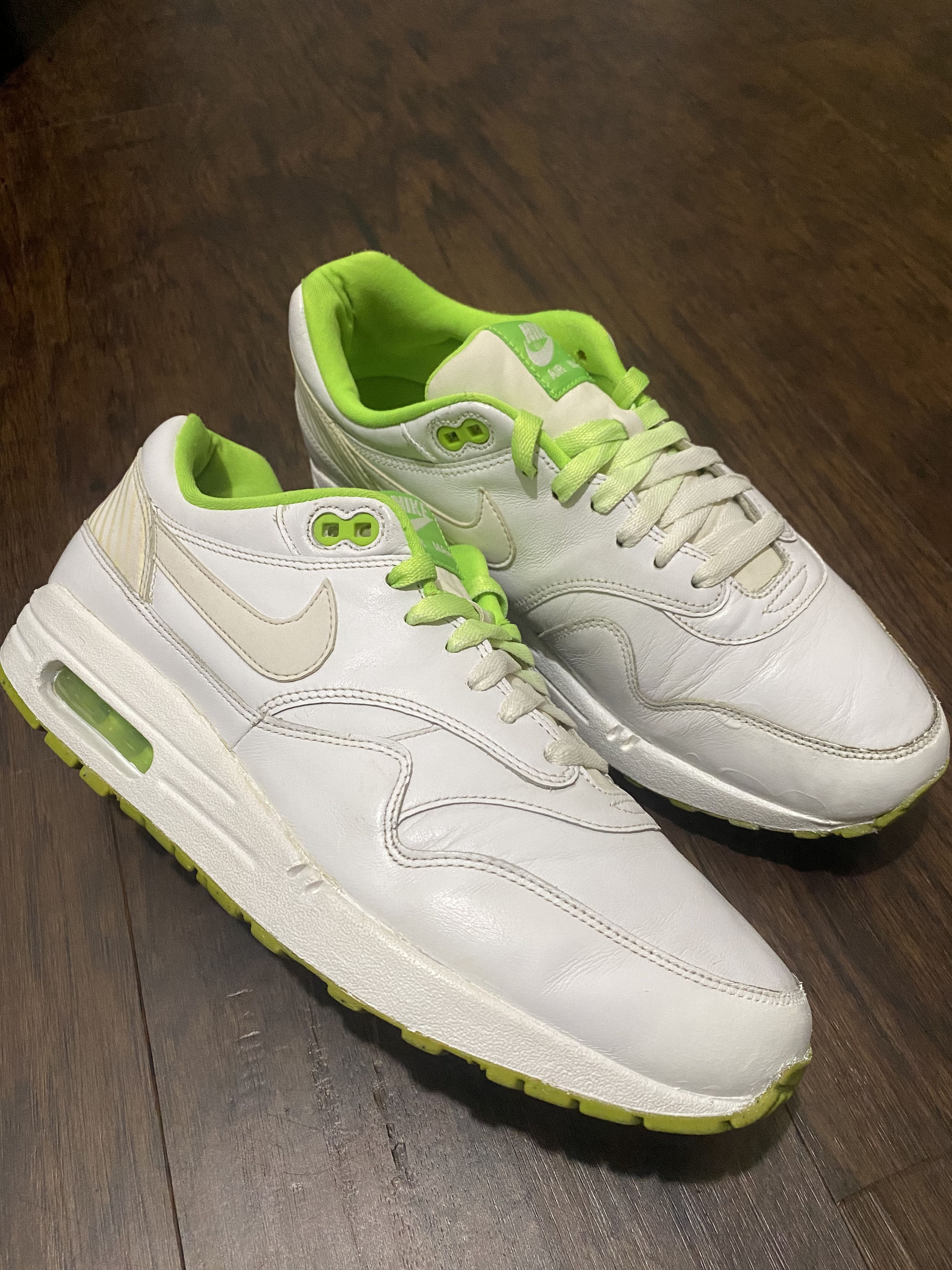 Nike Air Max 1 Chlorophyl Clash Pack NRG size 10 white green