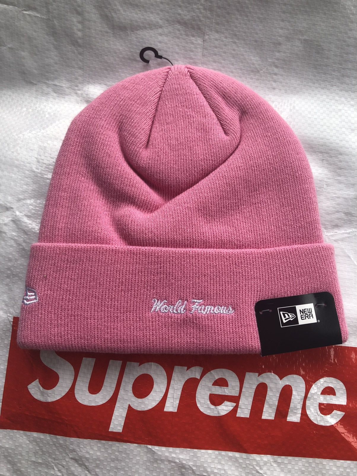 New Era × Supreme Supreme SF Exclusive In Store pink box logo