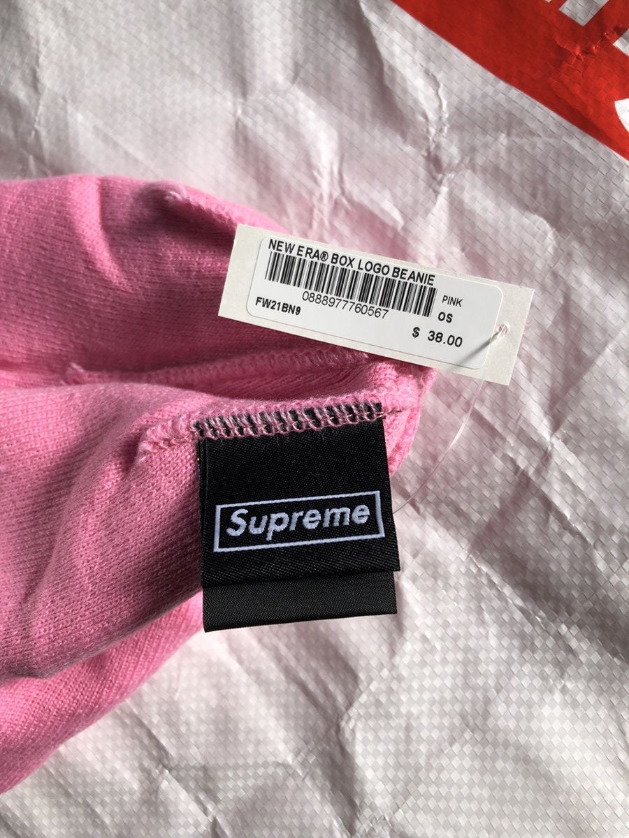 New Era × Supreme Supreme SF Exclusive In Store pink box logo beanie FW21 NEW Size ONE SIZE - 4 Thumbnail