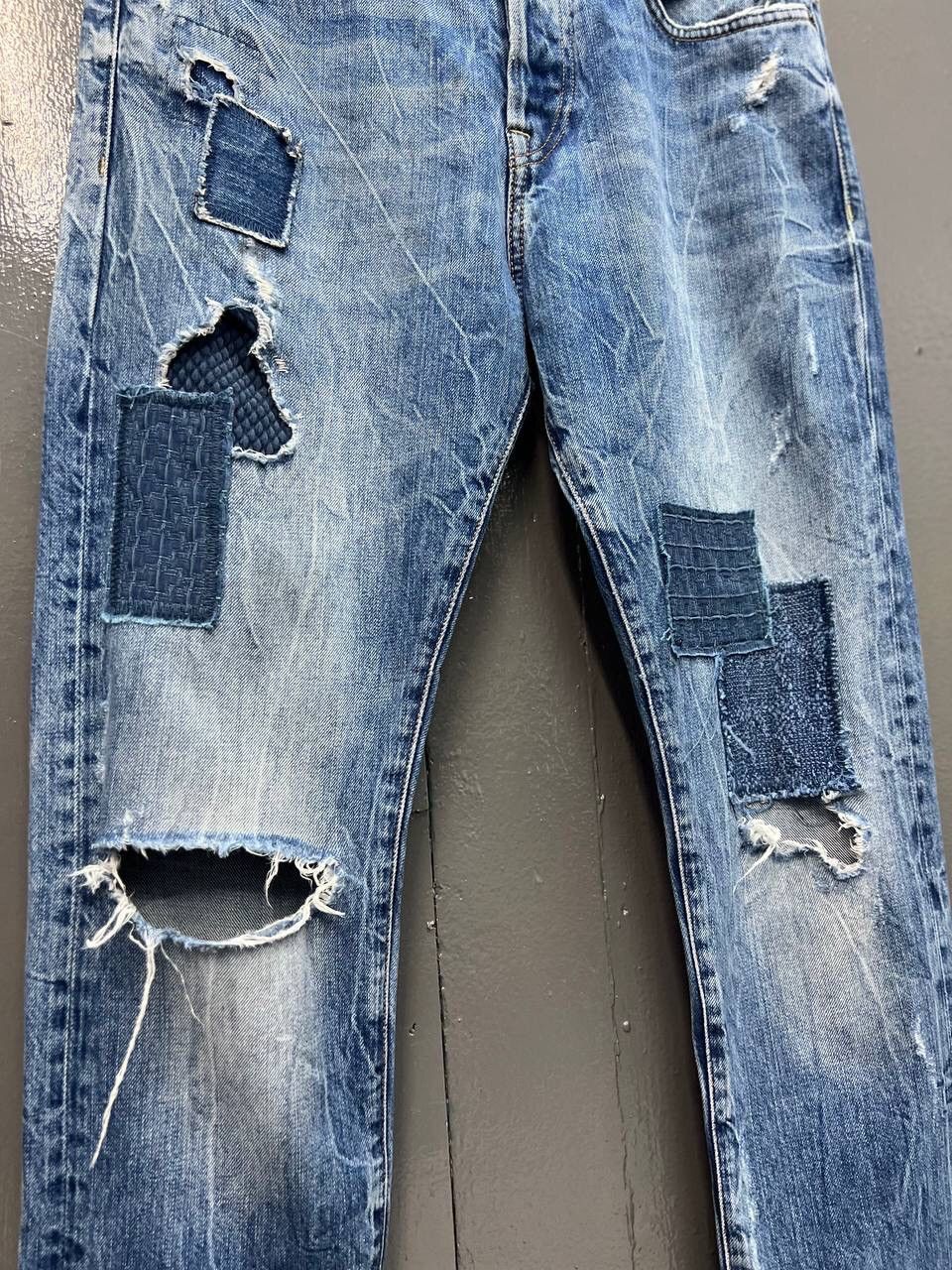 Other VINTAGE & DENIM PATCHWORK SLIM REGULAR WAIST TAPERED LEG Size US 32 / EU 48 - 5 Thumbnail
