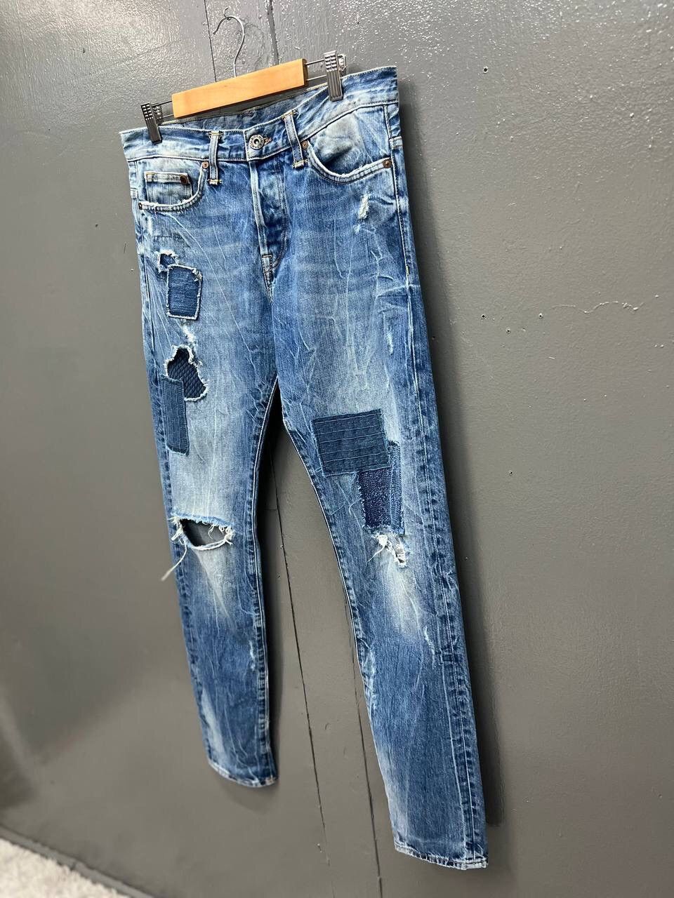 Other VINTAGE & DENIM PATCHWORK SLIM REGULAR WAIST TAPERED LEG Size US 32 / EU 48 - 3 Thumbnail