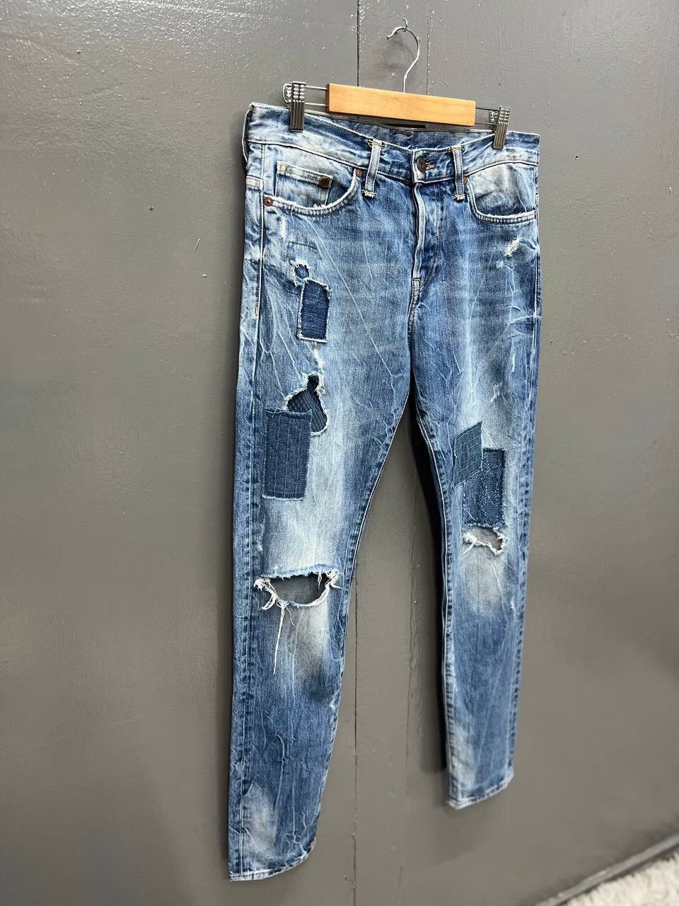 Other VINTAGE & DENIM PATCHWORK SLIM REGULAR WAIST TAPERED LEG Size US 32 / EU 48 - 2 Thumbnail