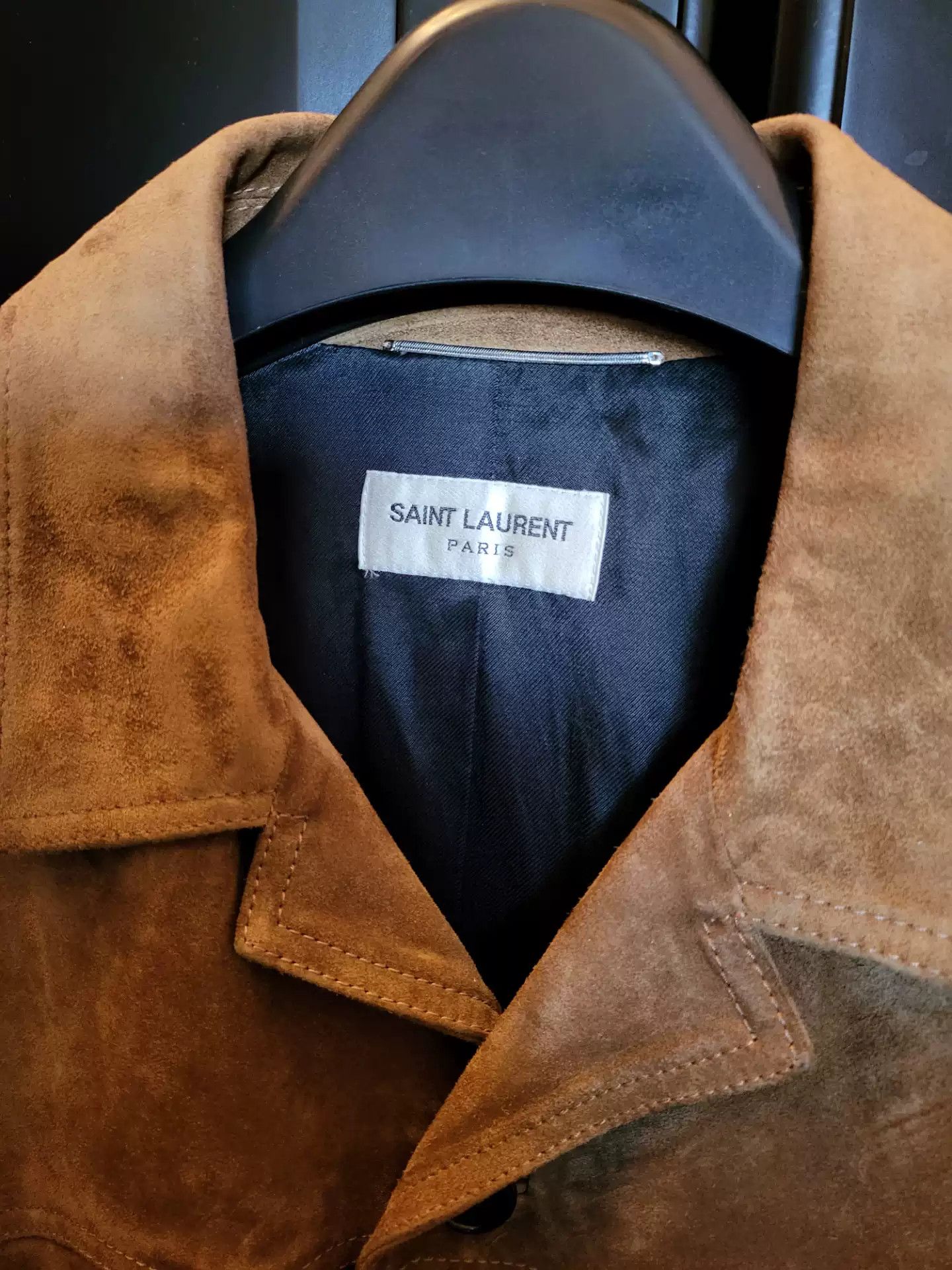 Saint Laurent vintage fur biker jacket
