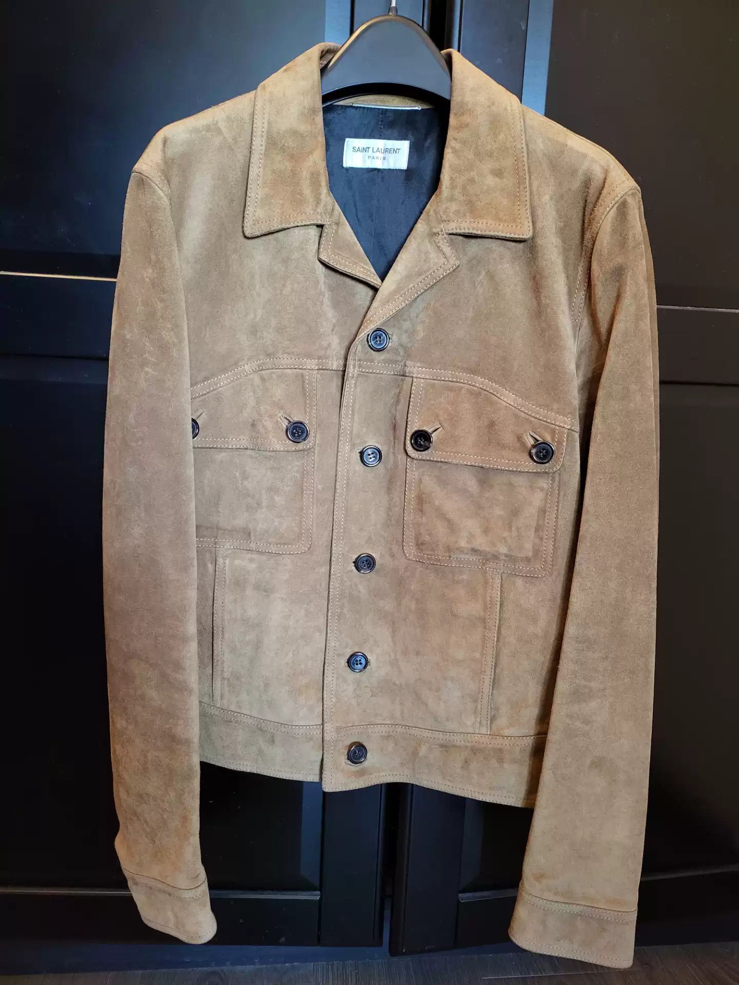 Saint Laurent vintage fur biker jacket