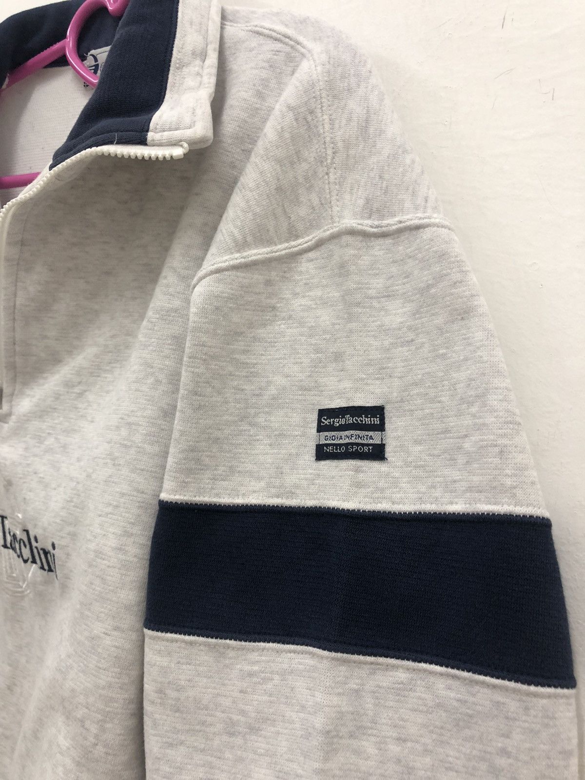 Sergio Tacchini SERGIO TACCHINI Spell Out Big Logo Half Zip Sweatshirt Size US S / EU 44-46 / 1 - 4 Thumbnail