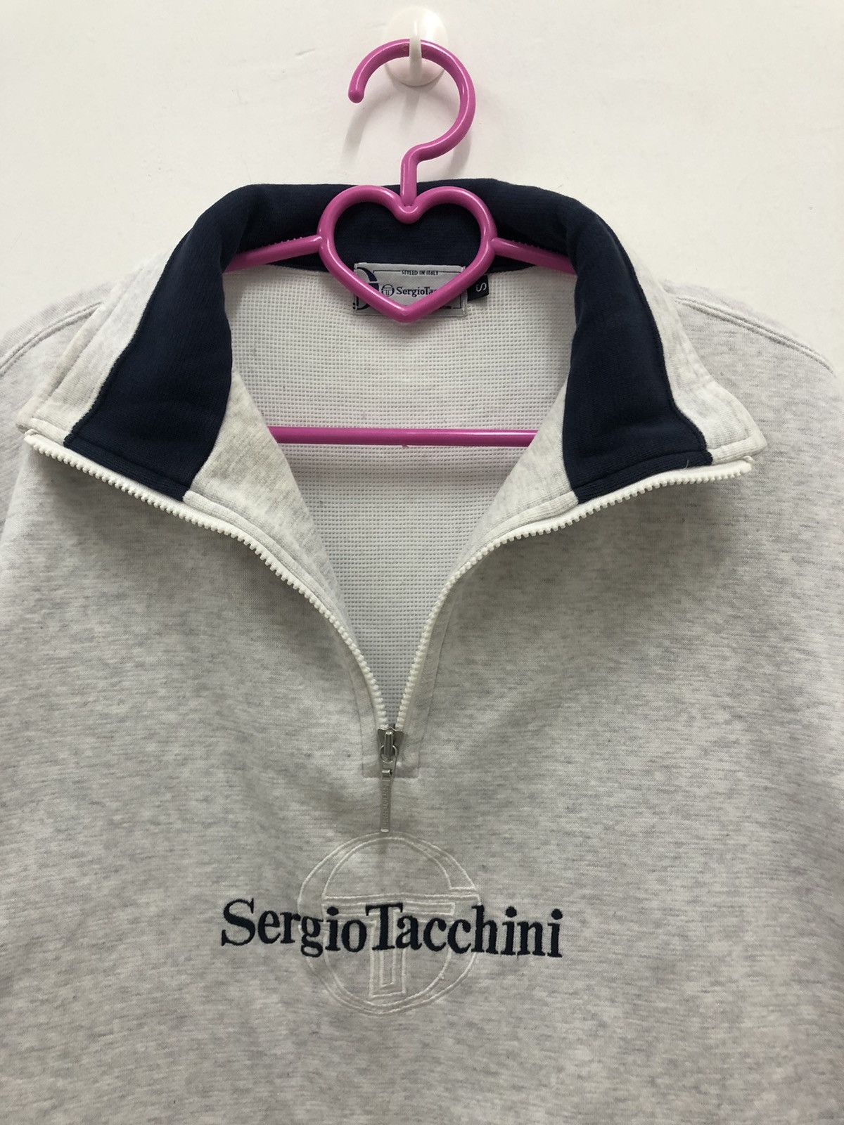 Sergio Tacchini SERGIO TACCHINI Spell Out Big Logo Half Zip Sweatshirt Size US S / EU 44-46 / 1 - 2 Thumbnail