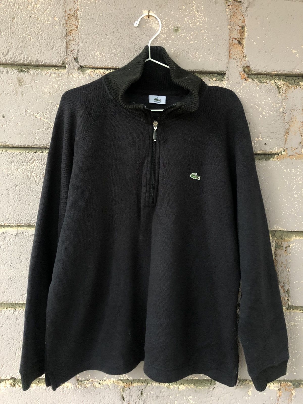 Lacoste Rare 90s Vintage LACOSTE Half Zip Sweater Jacket Size US L / EU 52-54 / 3 - 1 Thumbnail
