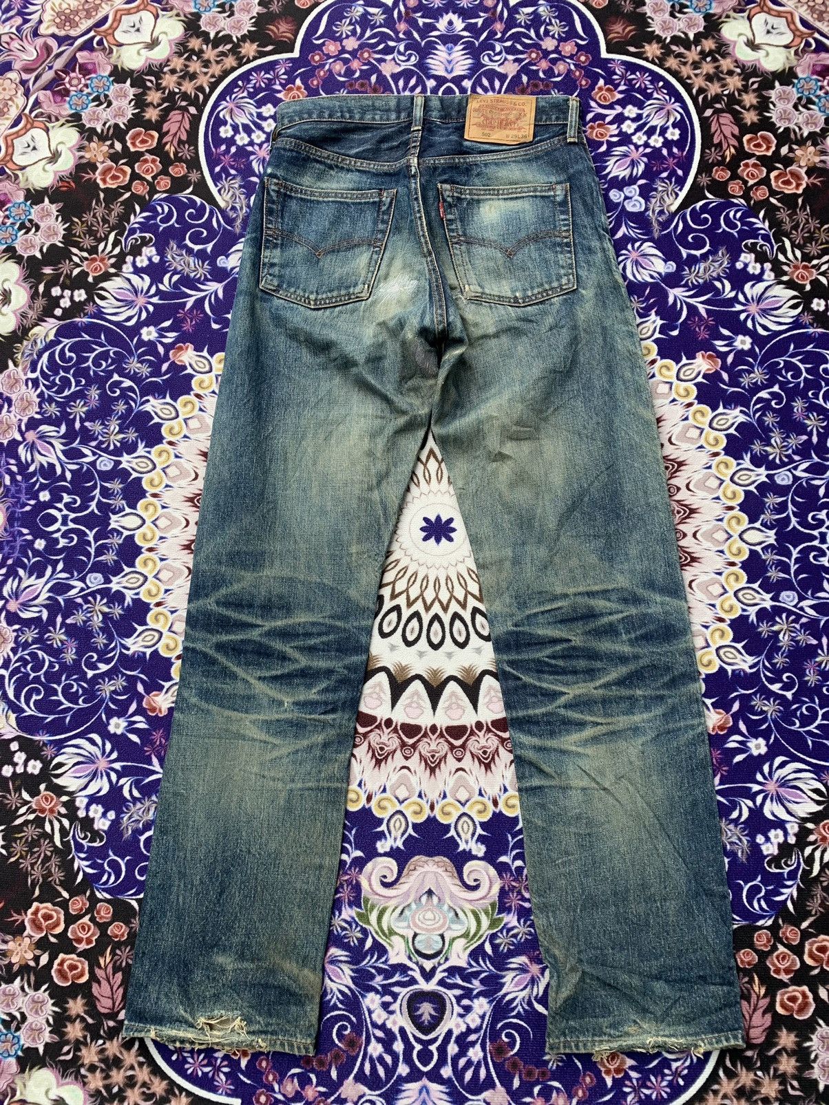 Levi's Vintage Levis Big E 502 Selvedge Distressed Denim Size US 30 / EU 46 - 9 Thumbnail