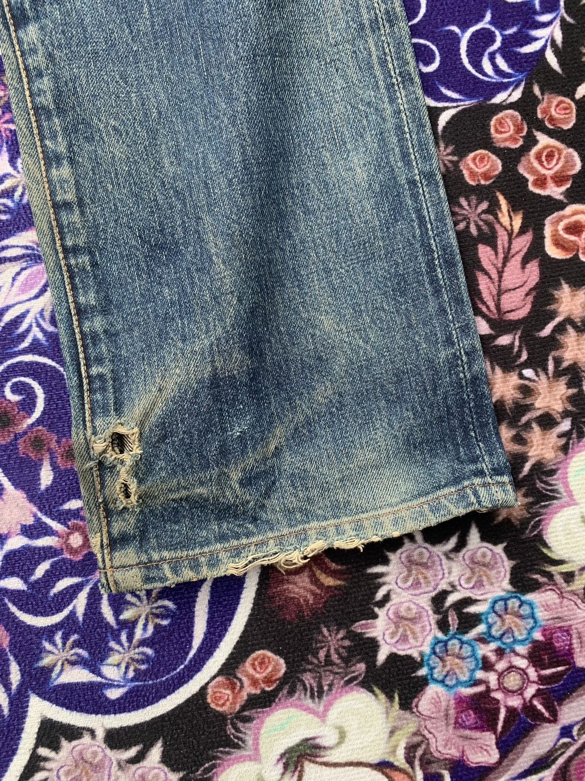 Levi's Vintage Levis Big E 502 Selvedge Distressed Denim Size US 30 / EU 46 - 2 Thumbnail