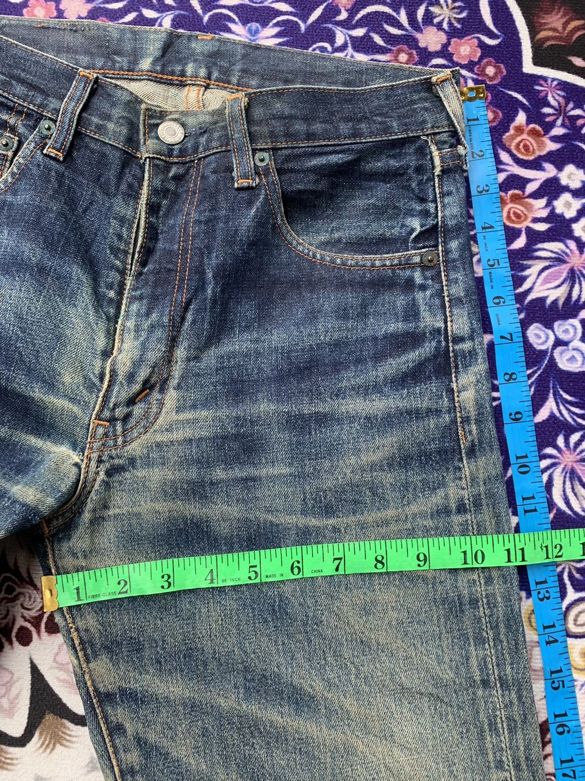 Levi's Vintage Levis Big E 502 Selvedge Distressed Denim Size US 30 / EU 46 - 15 Thumbnail