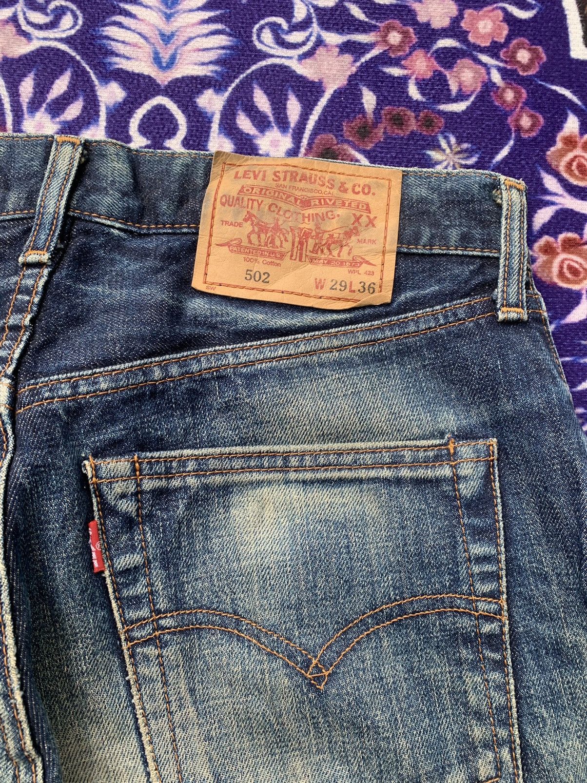Levi's Vintage Levis Big E 502 Selvedge Distressed Denim Size US 30 / EU 46 - 13 Thumbnail