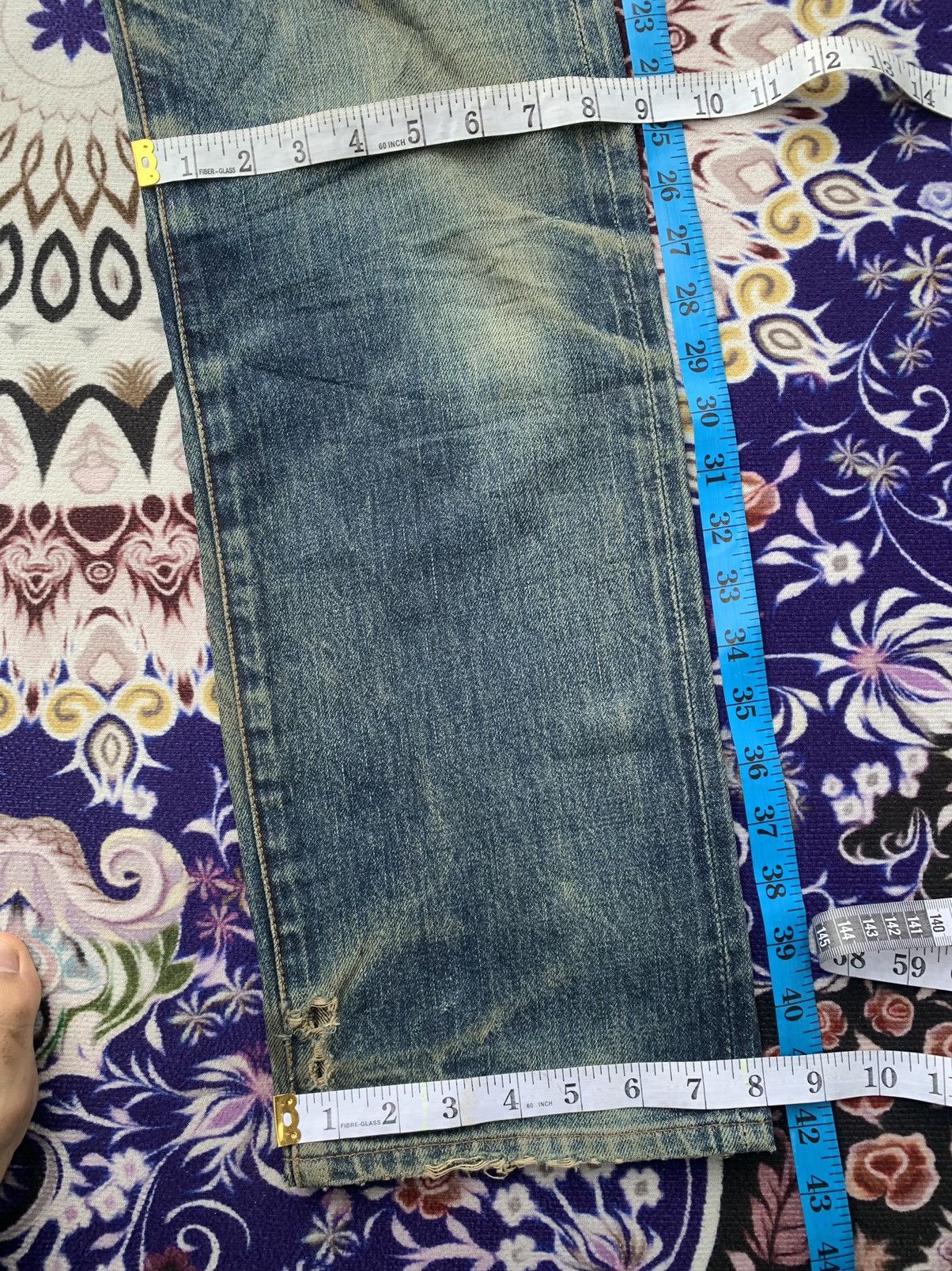 Levi's Vintage Levis Big E 502 Selvedge Distressed Denim Size US 30 / EU 46 - 14 Thumbnail