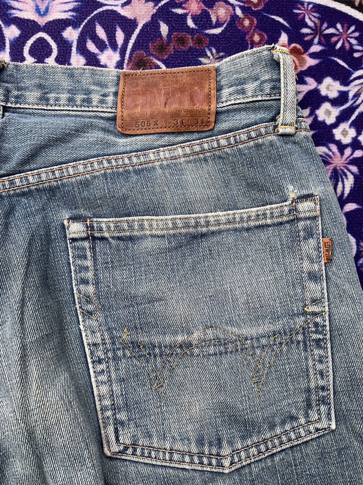 Edwin × Vintage Vintage Selvedge Edwin 505x Faded Wash Denim Size US 36 / EU 52 - 10 Thumbnail