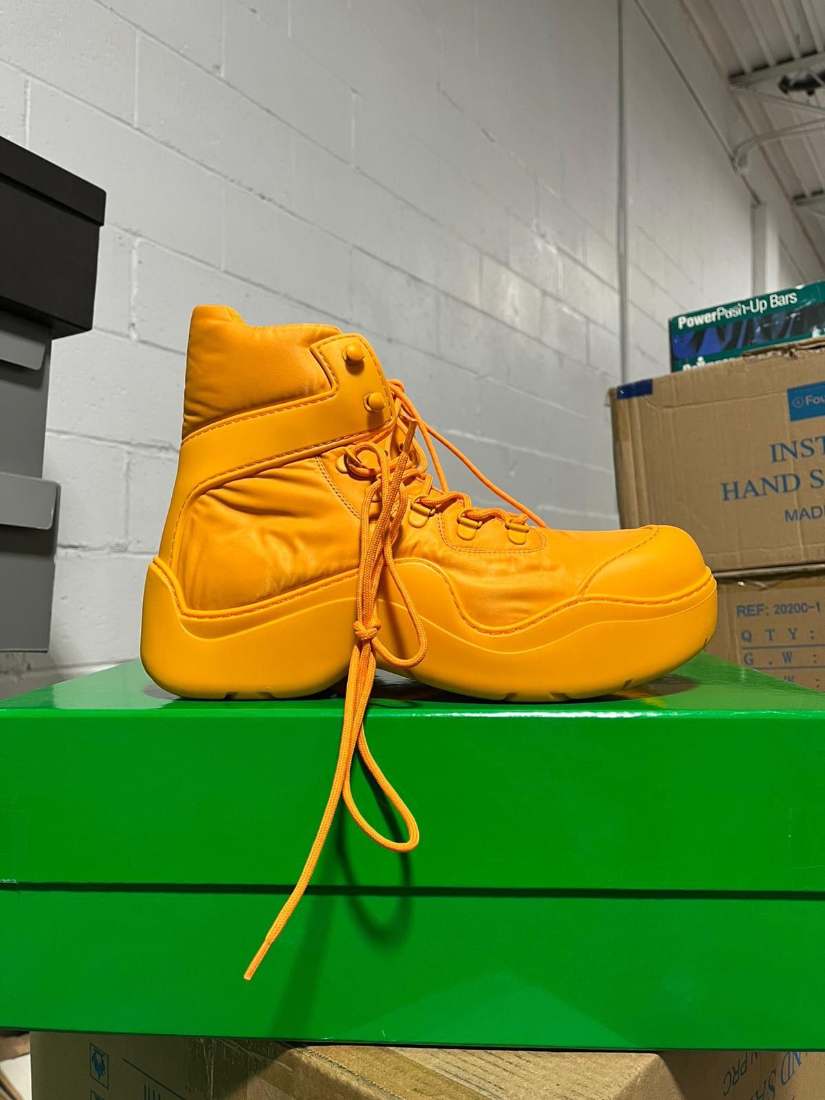 Bottega Veneta Puddle Ankle Boot In Bomber in Tangerine Size US 11 / EU 44 - 1 Thumbnail