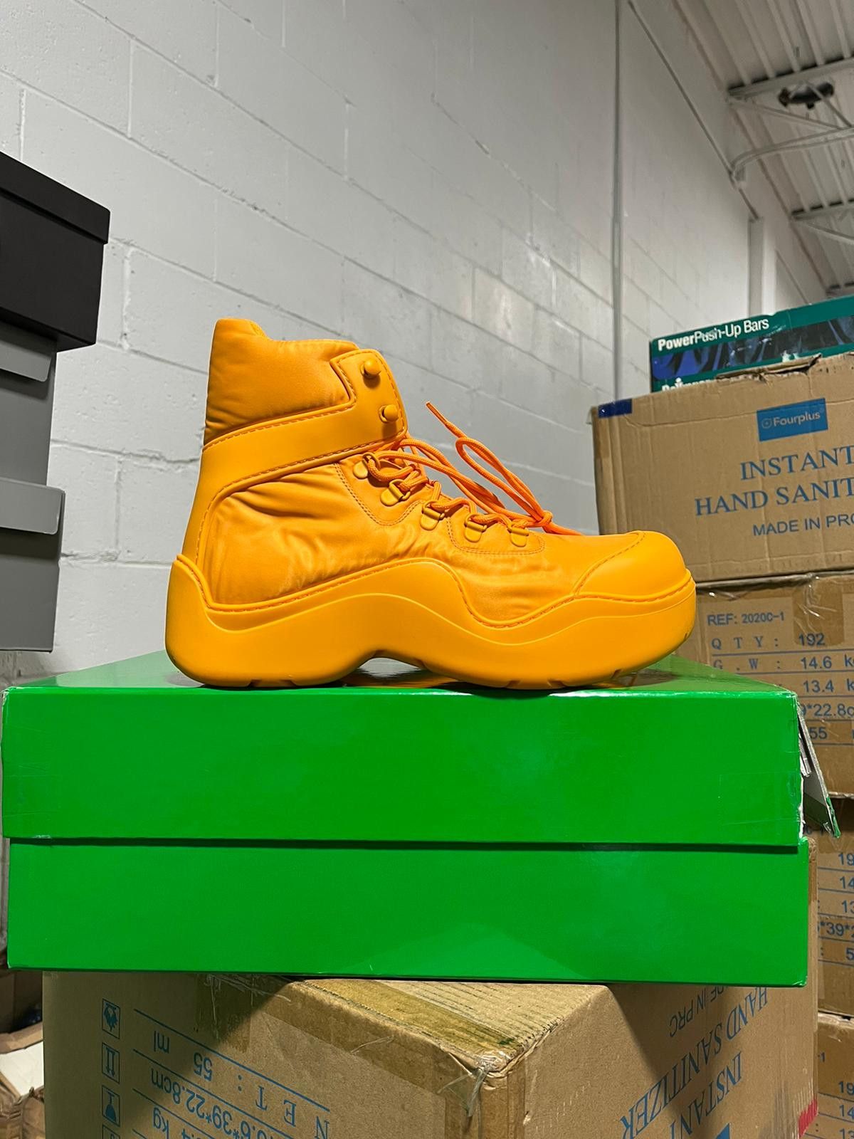 Bottega Veneta Puddle Ankle Boot In Bomber in Tangerine Size US 11 / EU 44 - 8 Thumbnail