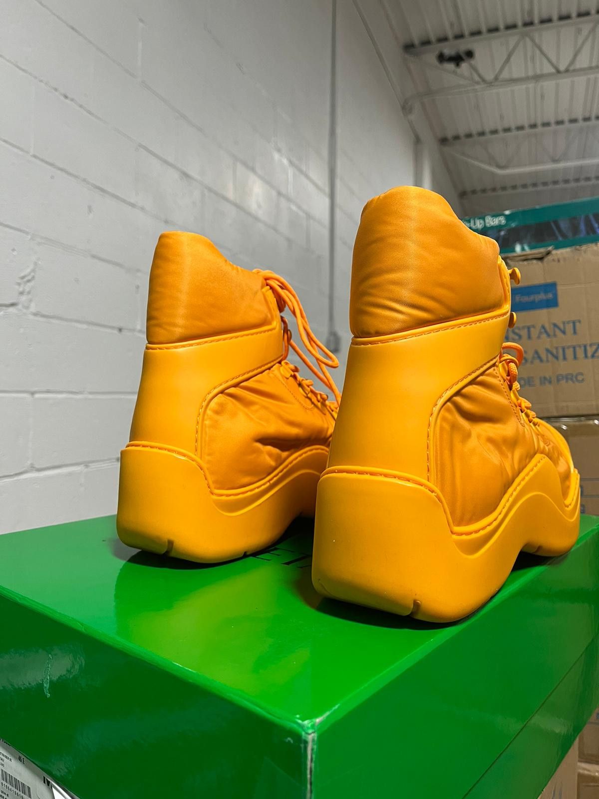 Bottega Veneta Puddle Ankle Boot In Bomber in Tangerine Size US 11 / EU 44 - 10 Thumbnail