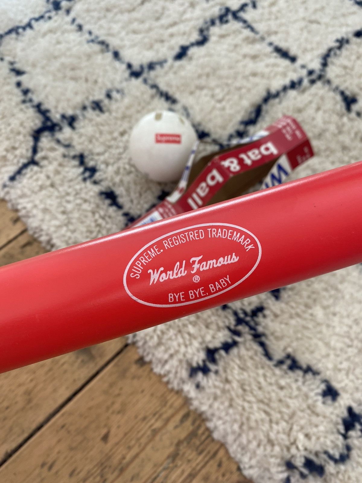 Supreme Wiffle Sport Bat & Ball, Red, One Size.
