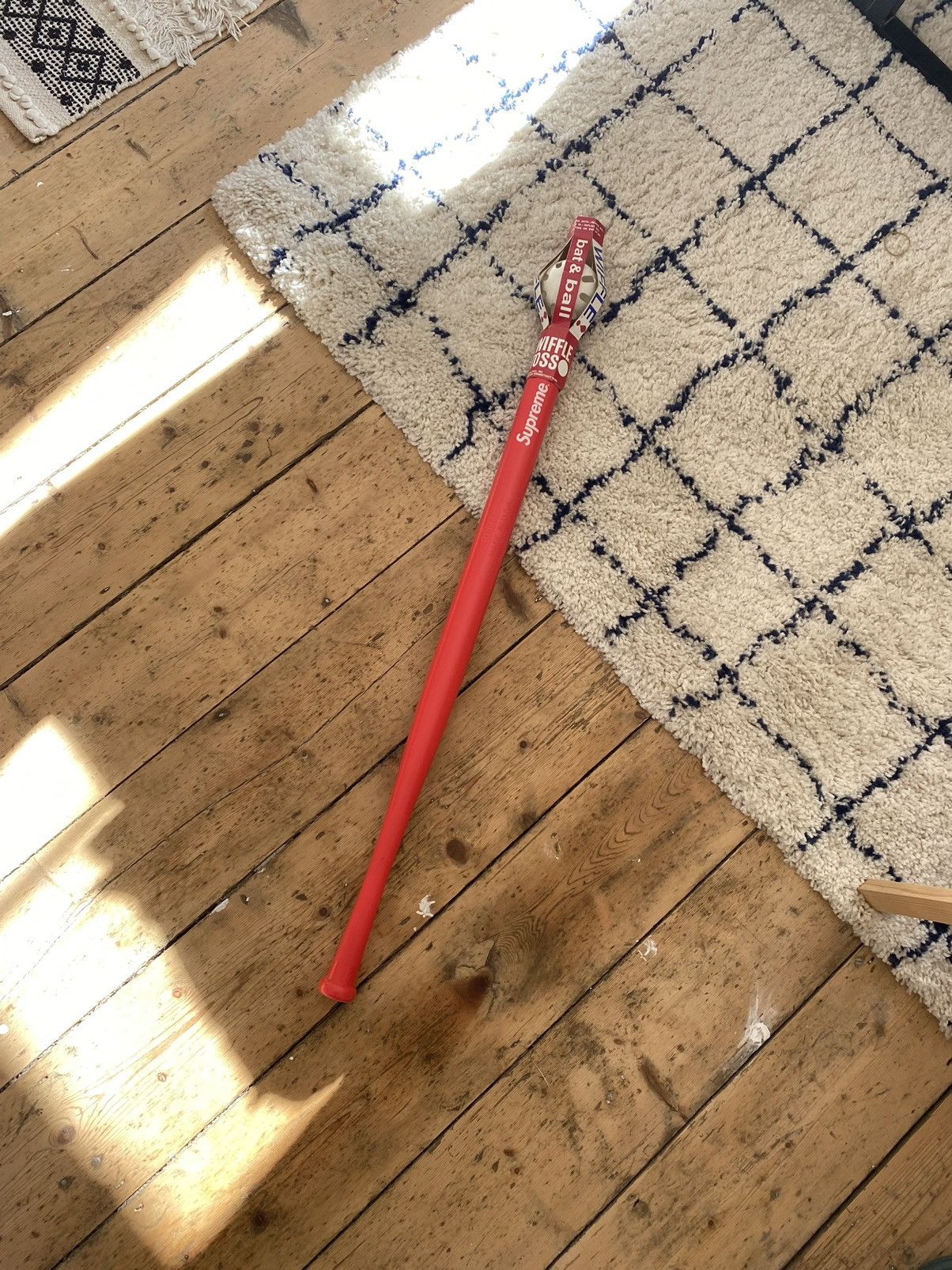 Supreme Wiffle Sport Bat & Ball, Red, One Size.