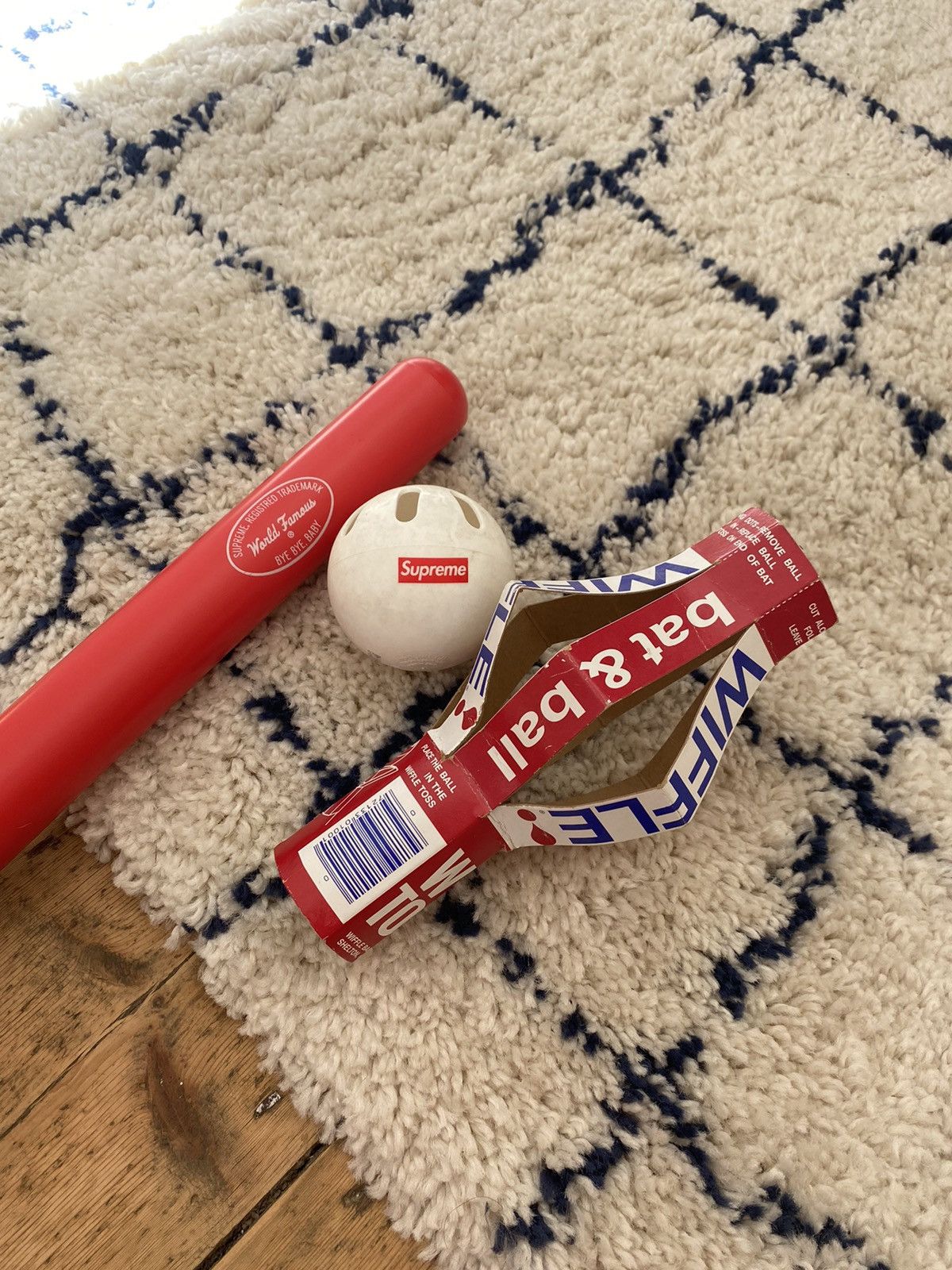Supreme Wiffle Sport Bat & Ball, Red, One Size.