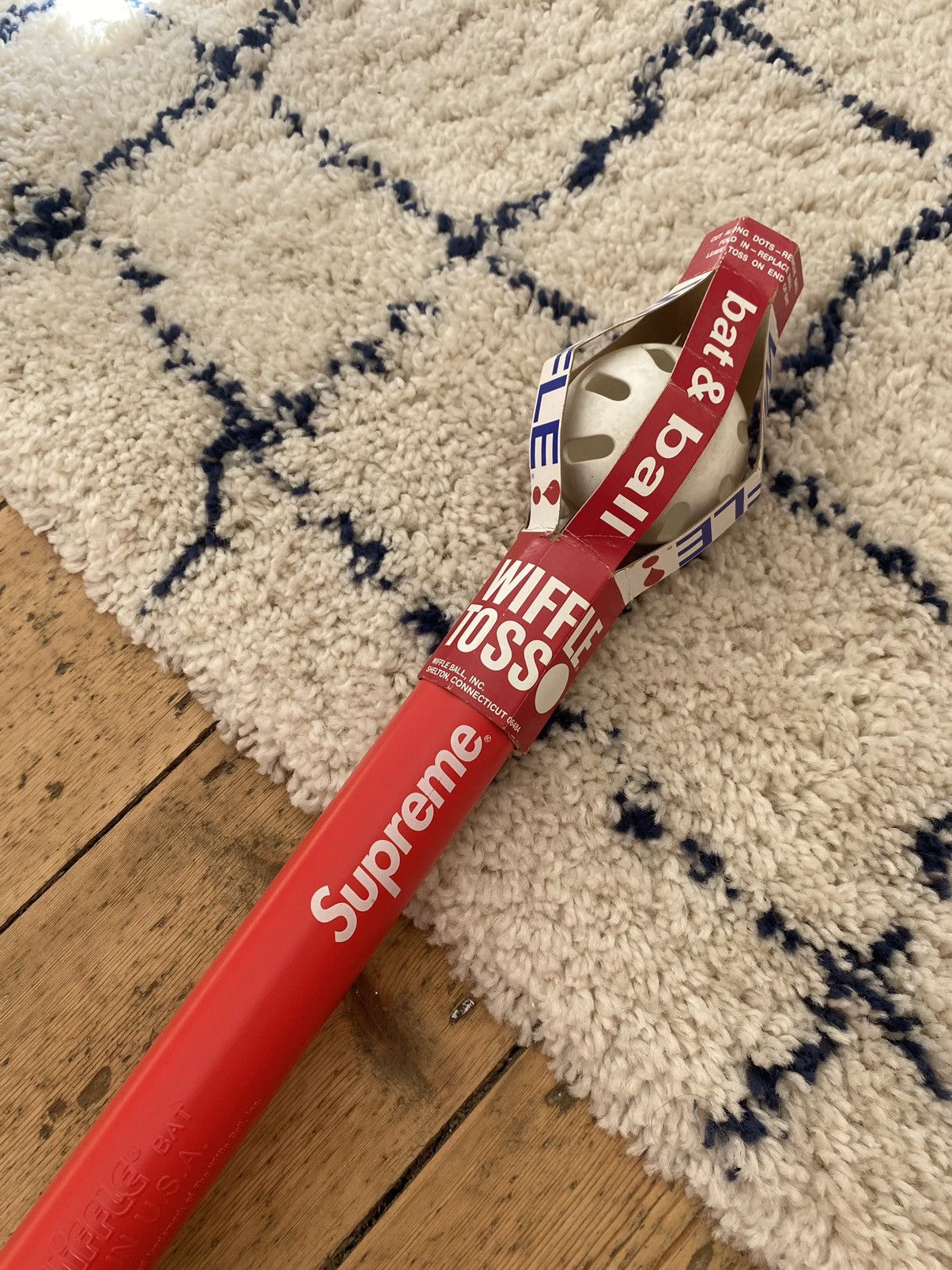Supreme Wiffle Sport Bat & Ball, Red, One Size.