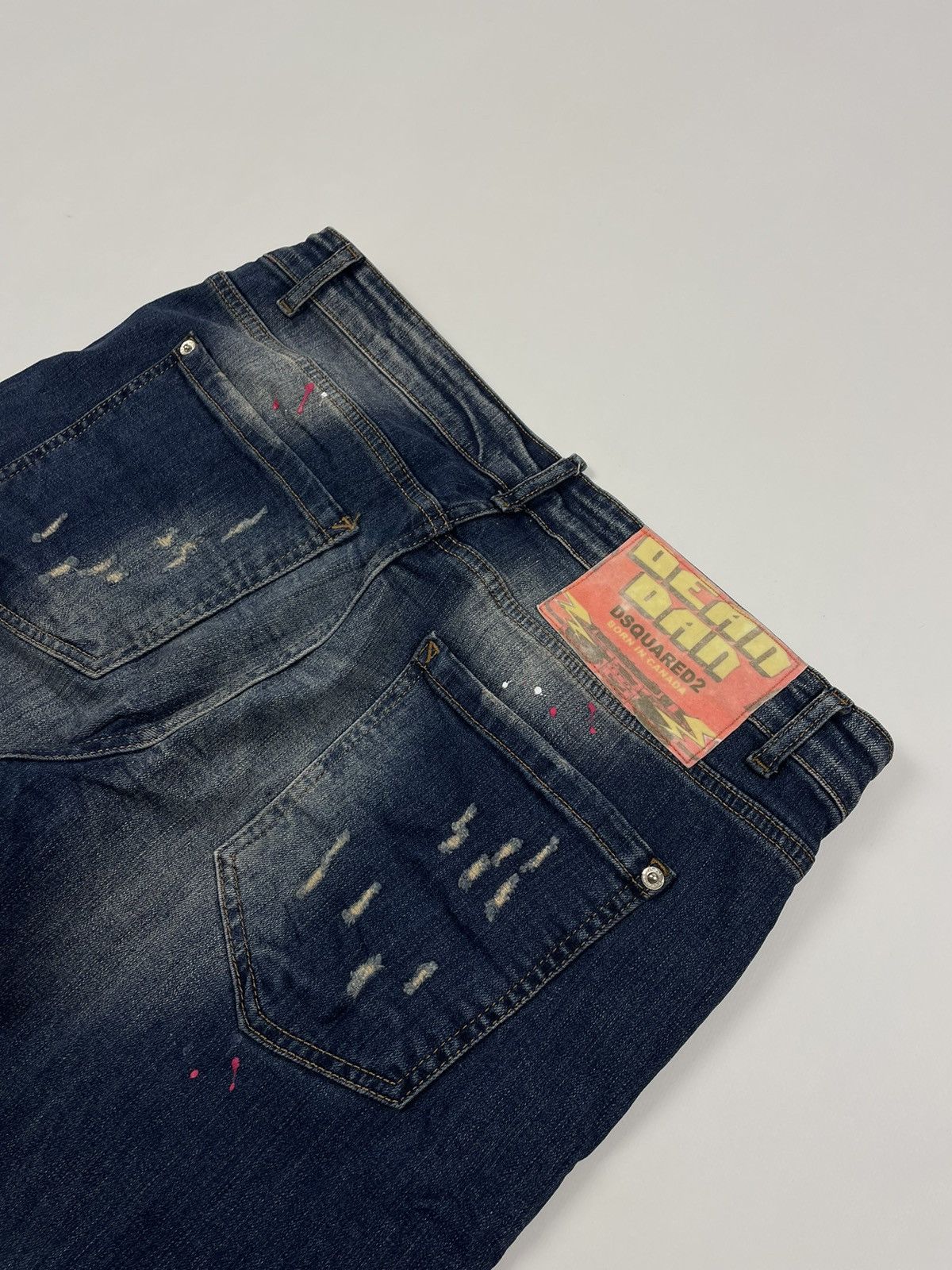 Dsquared2 Dsquared2 Cool Guy Slim Distressed Painted Denim Pants Jean Size US 34 / EU 50 - 13 Thumbnail