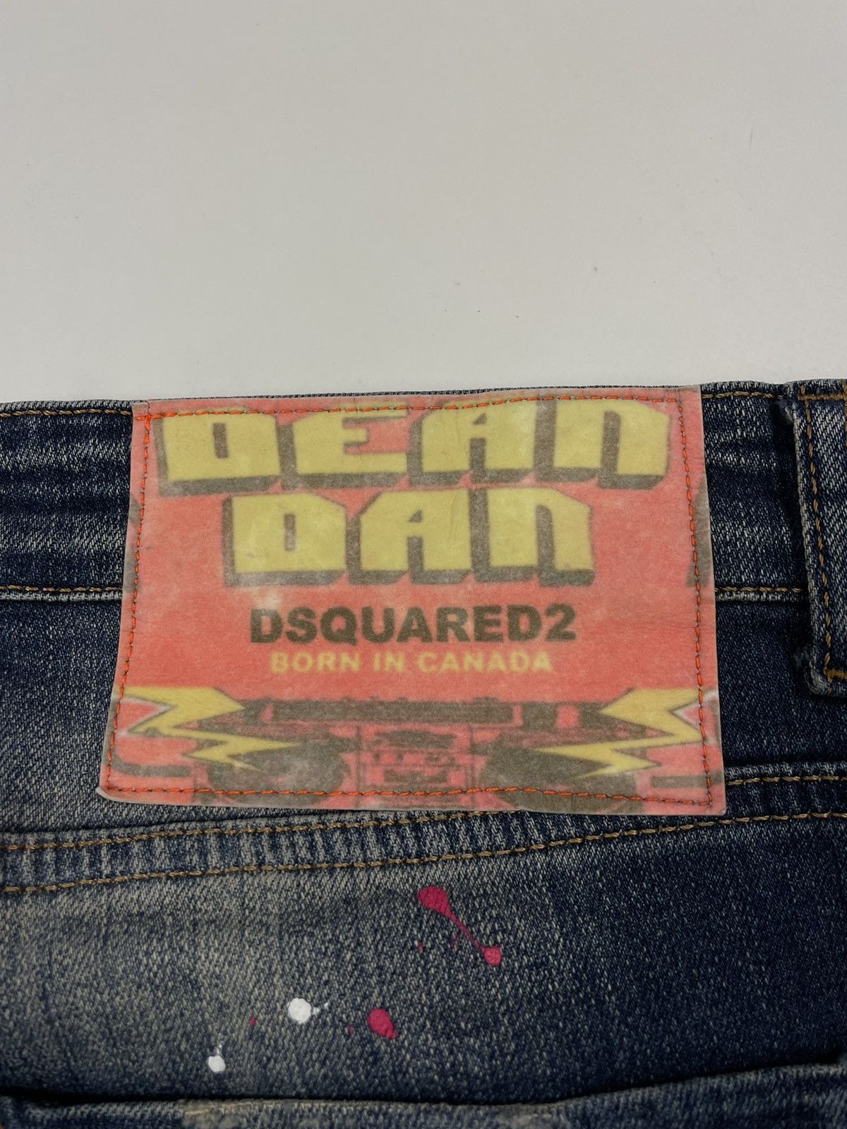 Dsquared2 Dsquared2 Cool Guy Slim Distressed Painted Denim Pants Jean Size US 34 / EU 50 - 14 Thumbnail