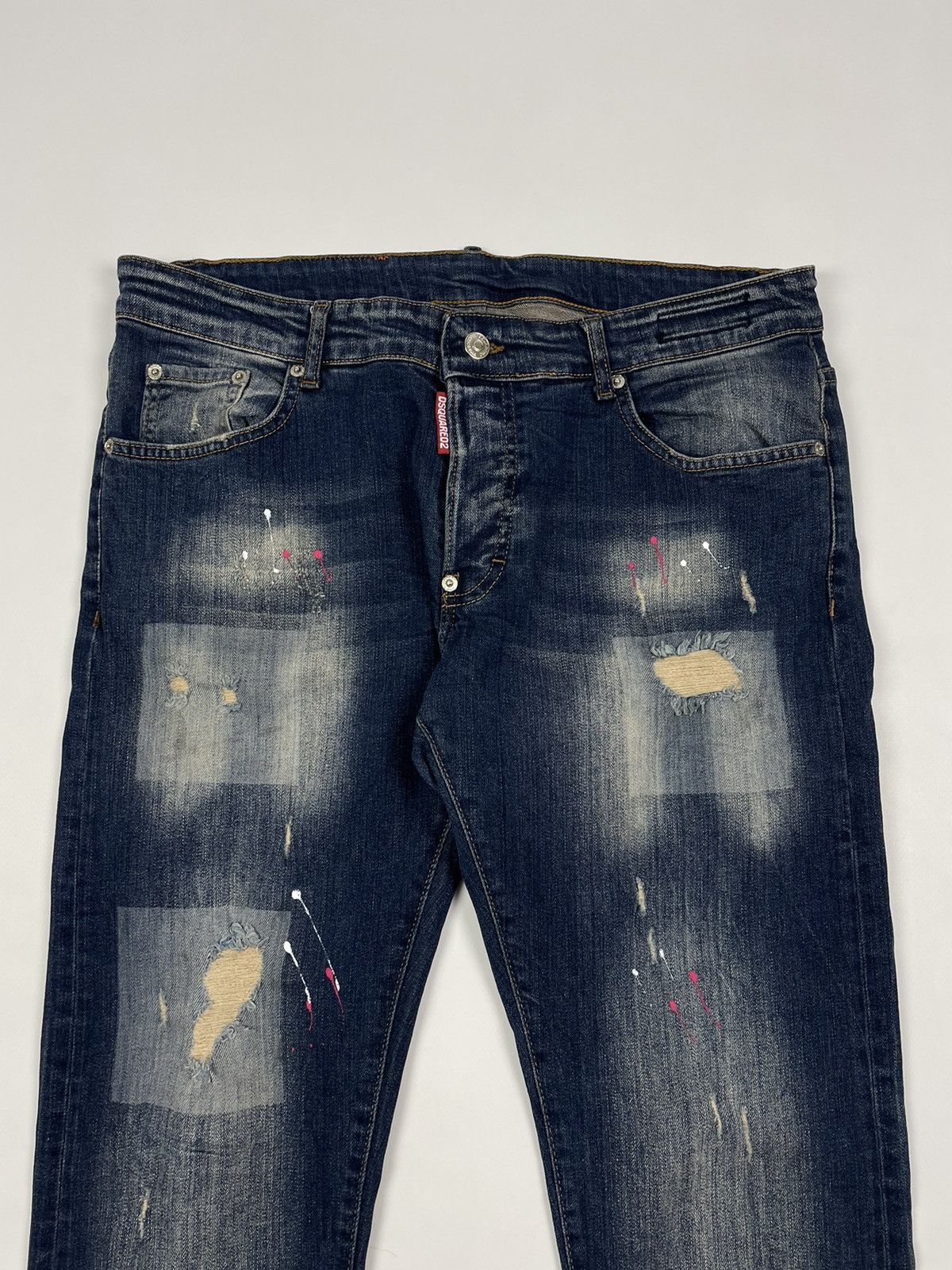 Dsquared2 Dsquared2 Cool Guy Slim Distressed Painted Denim Pants Jean Size US 34 / EU 50 - 6 Thumbnail