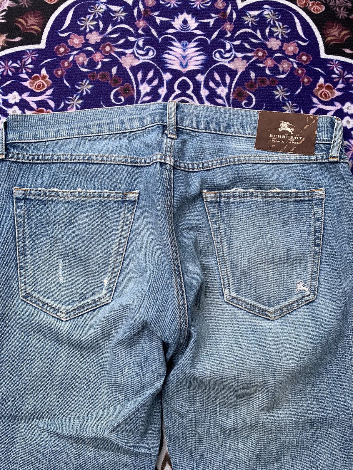 Burberry Vintage Burberry Black Label Distressed Denim Size US 35 - 9 Thumbnail