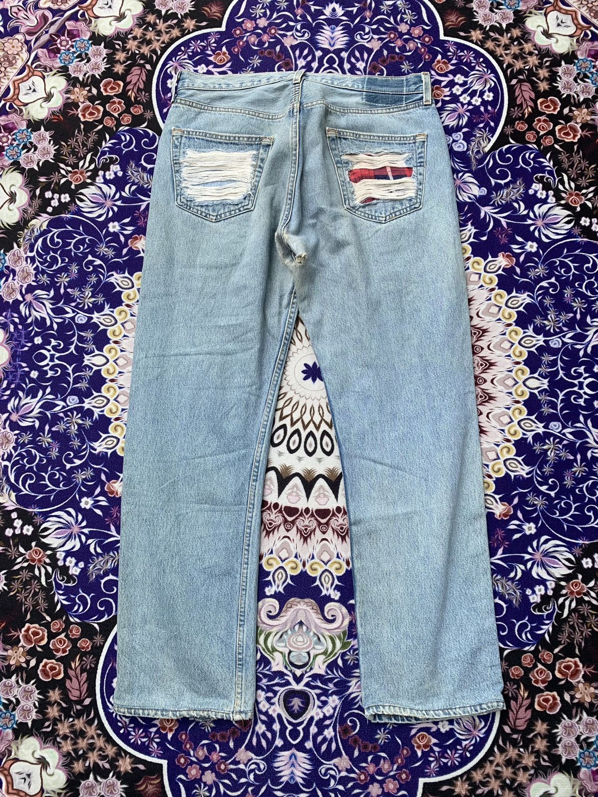 Japanese Brand Custom Distressed Denim Size US 36 / EU 52 - 4 Thumbnail