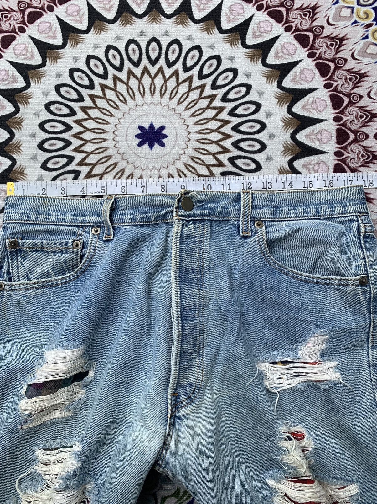 Japanese Brand Custom Distressed Denim Size US 36 / EU 52 - 11 Thumbnail