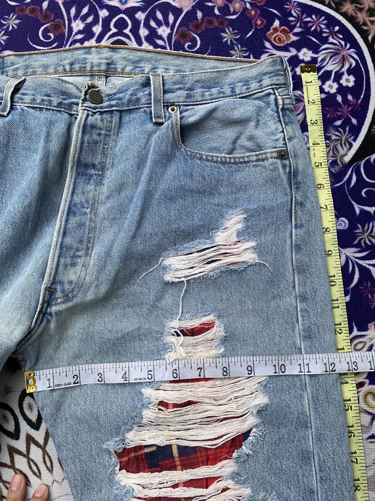 Japanese Brand Custom Distressed Denim Size US 36 / EU 52 - 10 Thumbnail