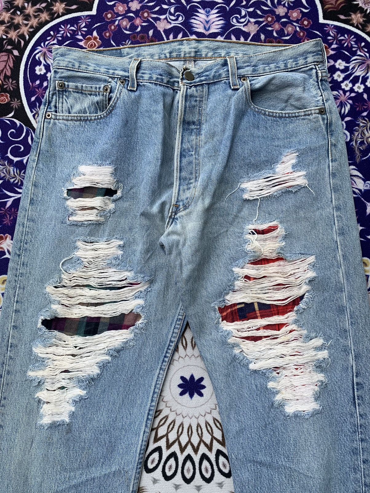 Japanese Brand Custom Distressed Denim Size US 36 / EU 52 - 3 Thumbnail