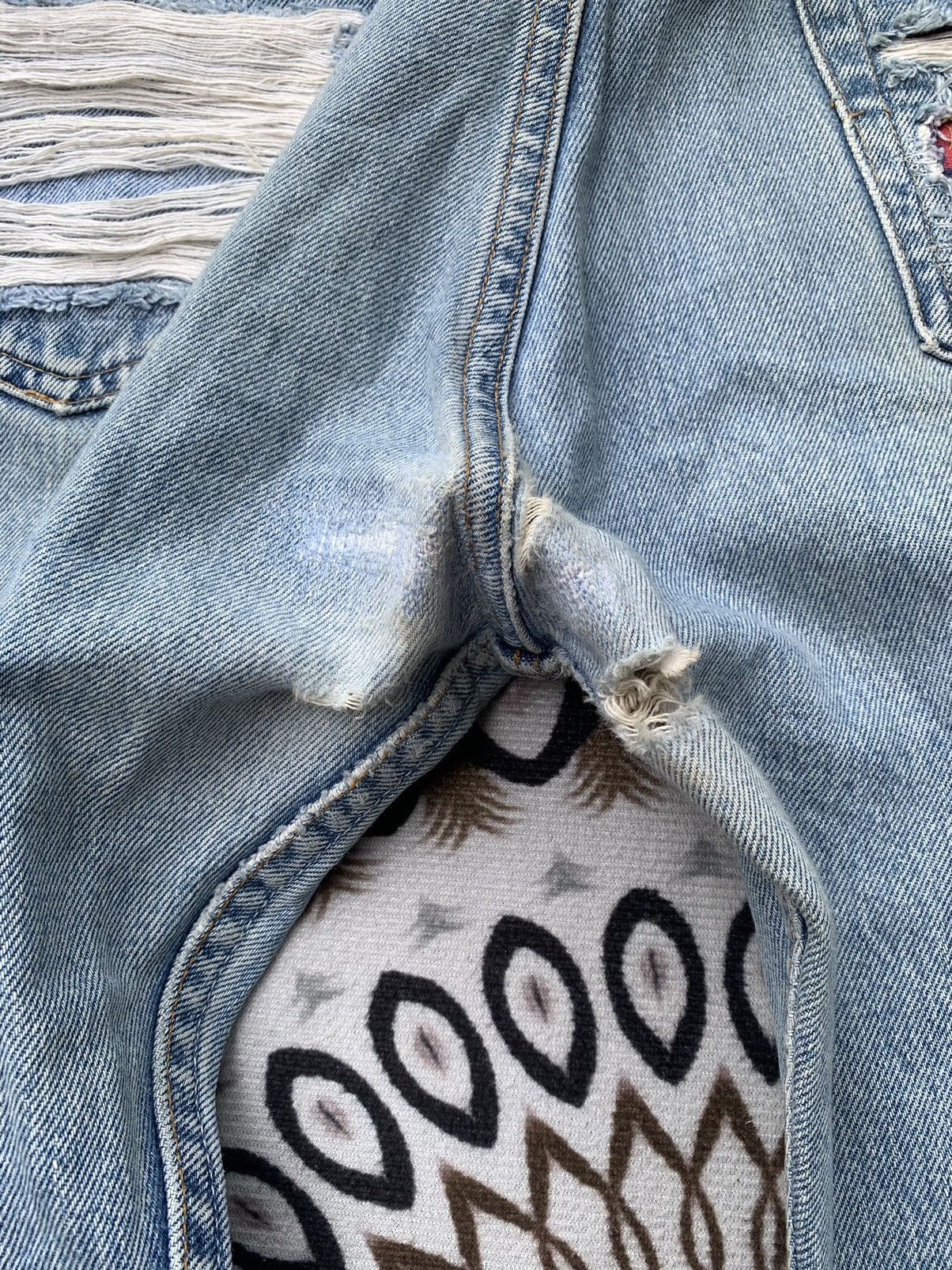 Japanese Brand Custom Distressed Denim Size US 36 / EU 52 - 7 Thumbnail