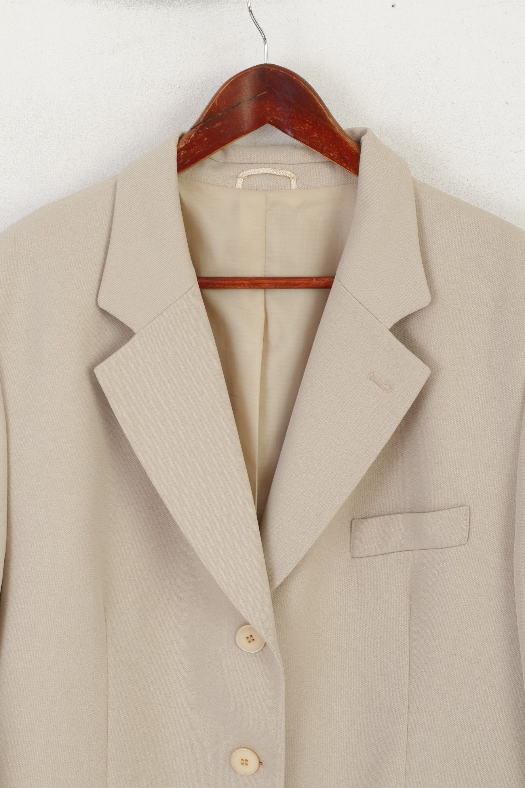 C&A C&A Women 20 46 Blazer Beige Shiny 10202 Size XXL / US 16-18 / IT 52-54 - 3 Thumbnail