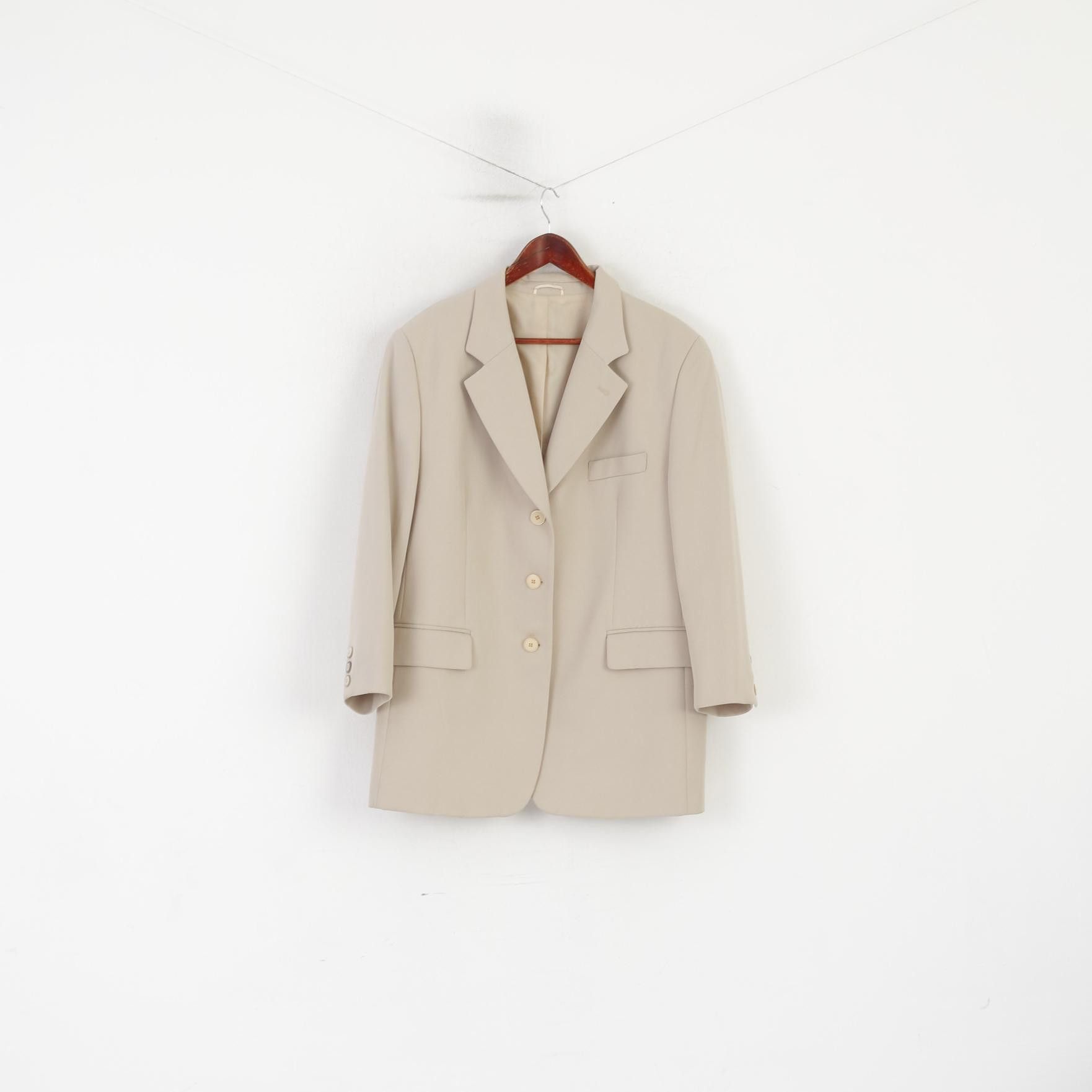 C&A C&A Women 20 46 Blazer Beige Shiny 10202 Size XXL / US 16-18 / IT 52-54 - 2 Thumbnail