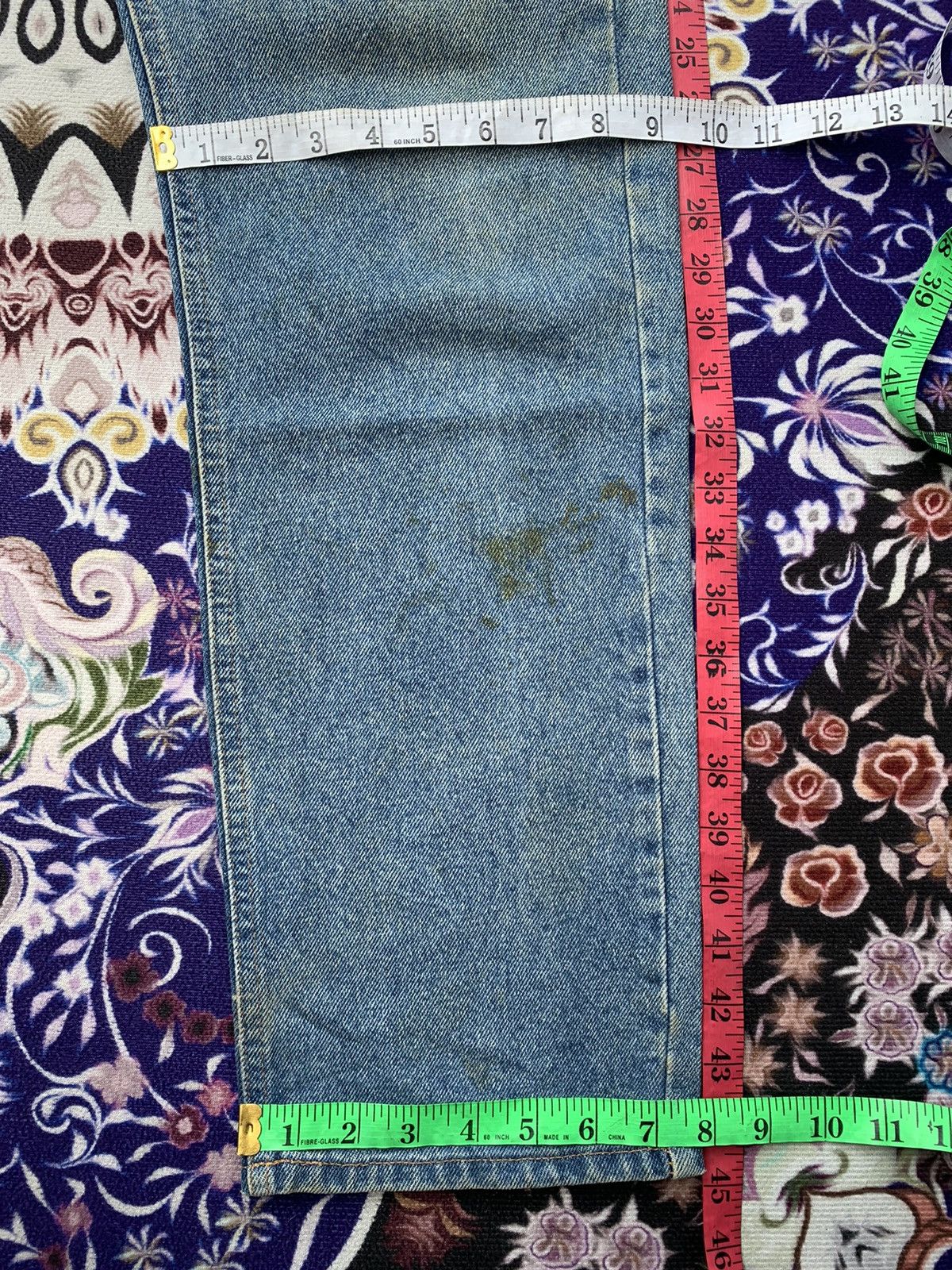 Vintage Gb. Pedrini Faded Wash Denim Size US 35 - 9 Thumbnail