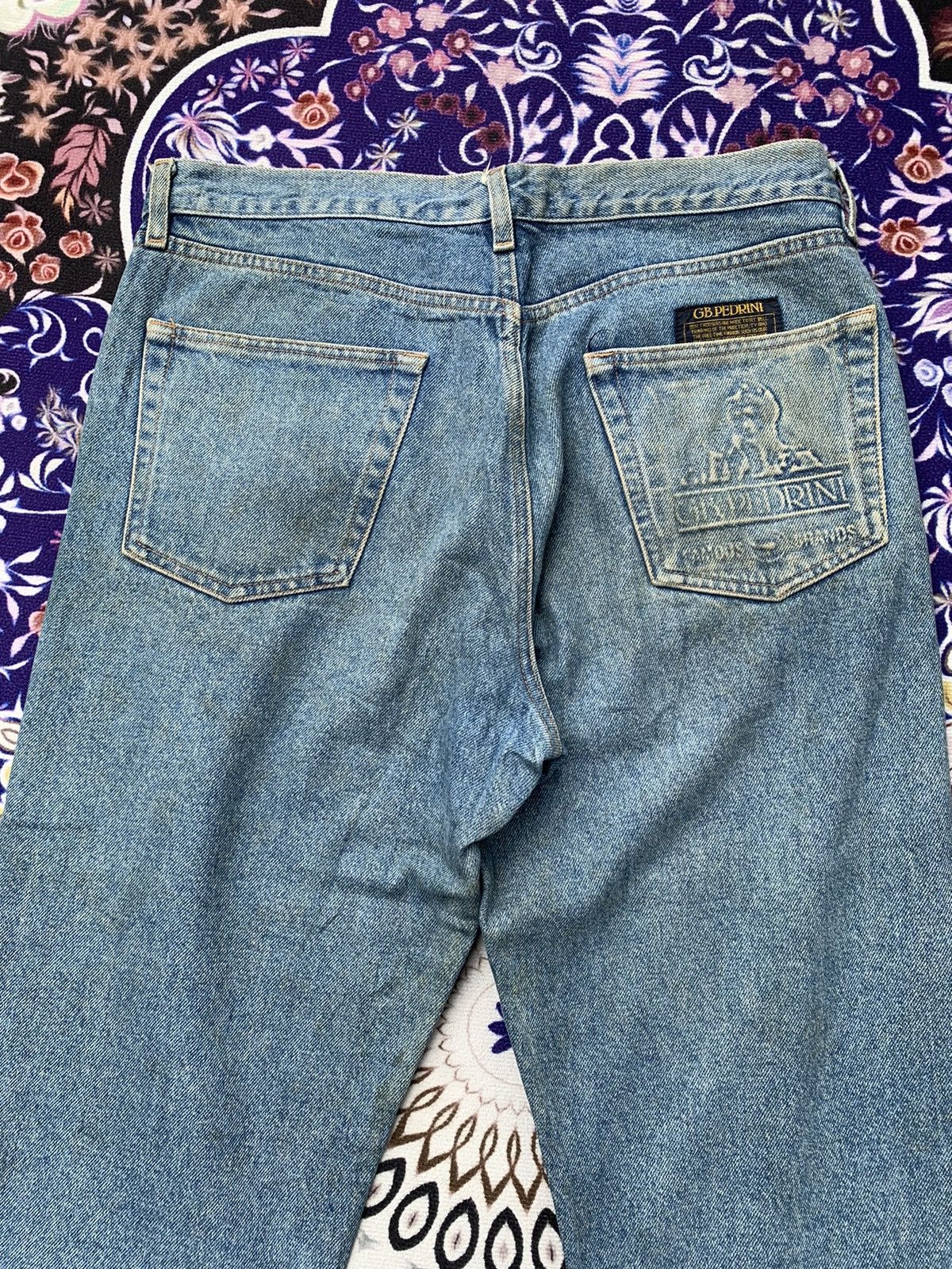 Vintage Gb. Pedrini Faded Wash Denim Size US 35 - 7 Thumbnail