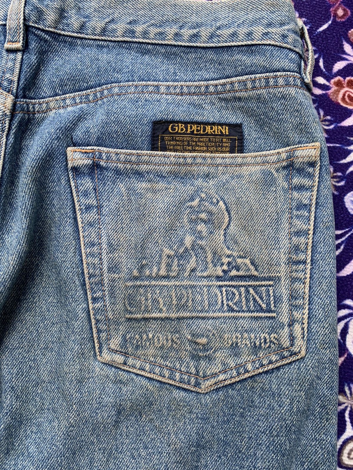 Vintage Gb. Pedrini Faded Wash Denim Size US 35 - 8 Thumbnail