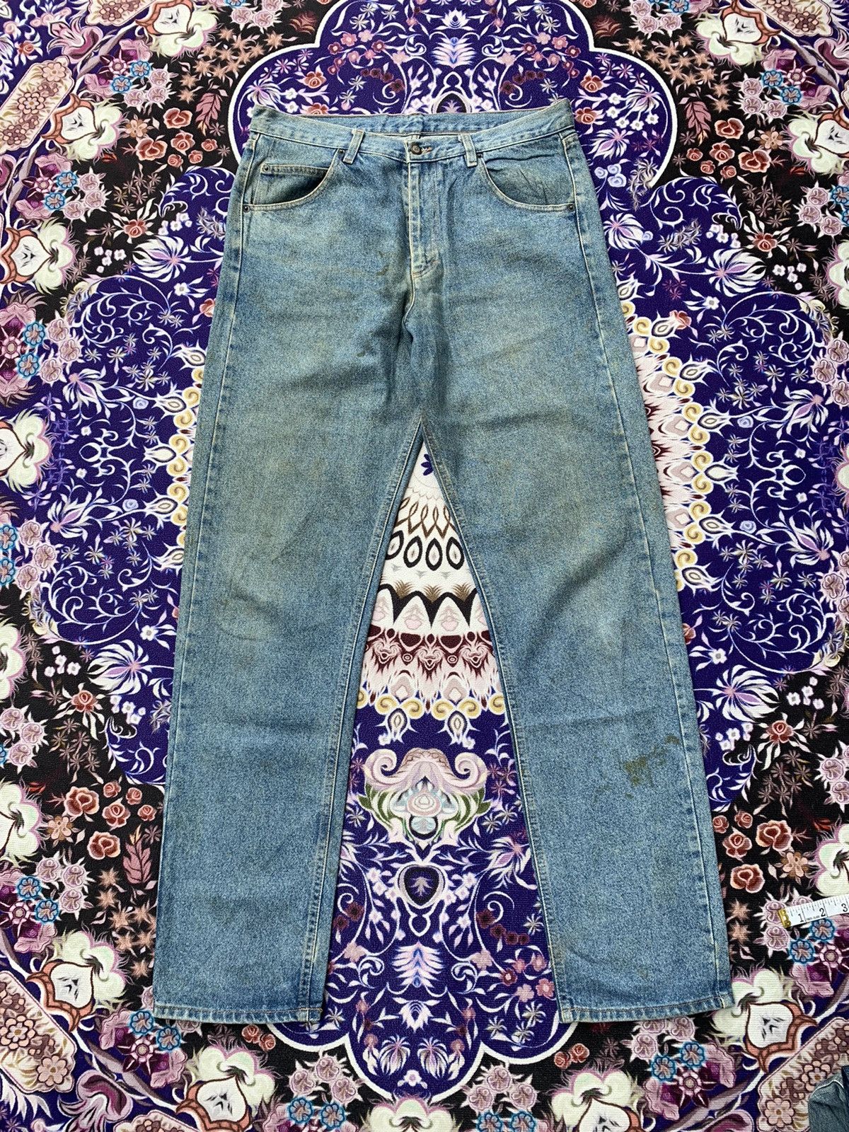 Vintage Gb. Pedrini Faded Wash Denim Size US 35 - 2 Thumbnail
