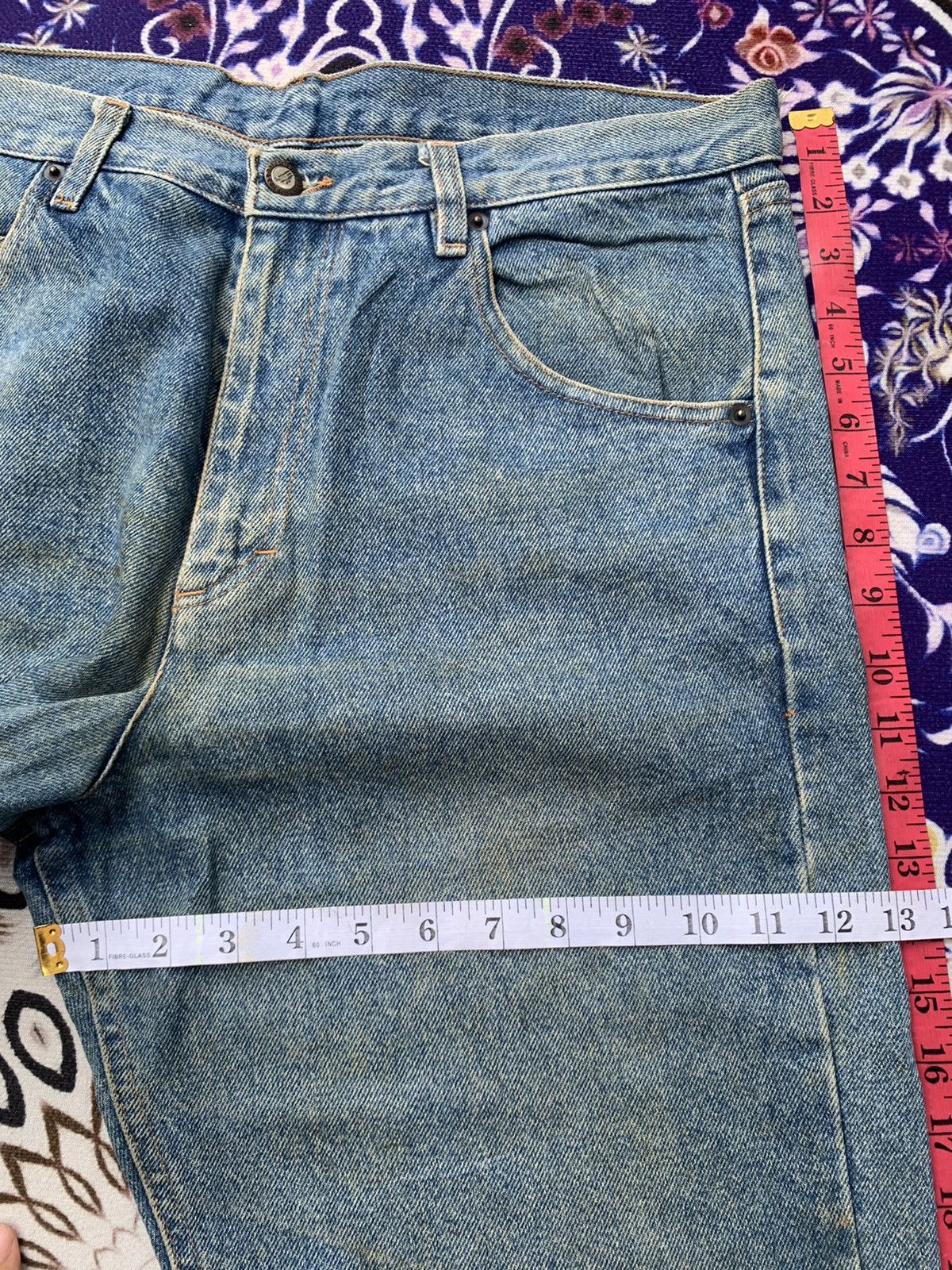Vintage Gb. Pedrini Faded Wash Denim Size US 35 - 10 Thumbnail