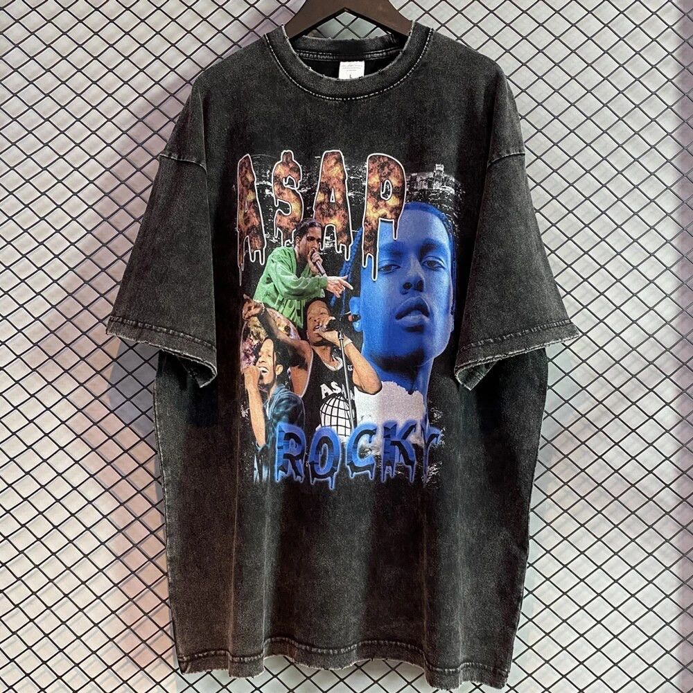 Washed Punk Oversized Hole Loose Casual Tee