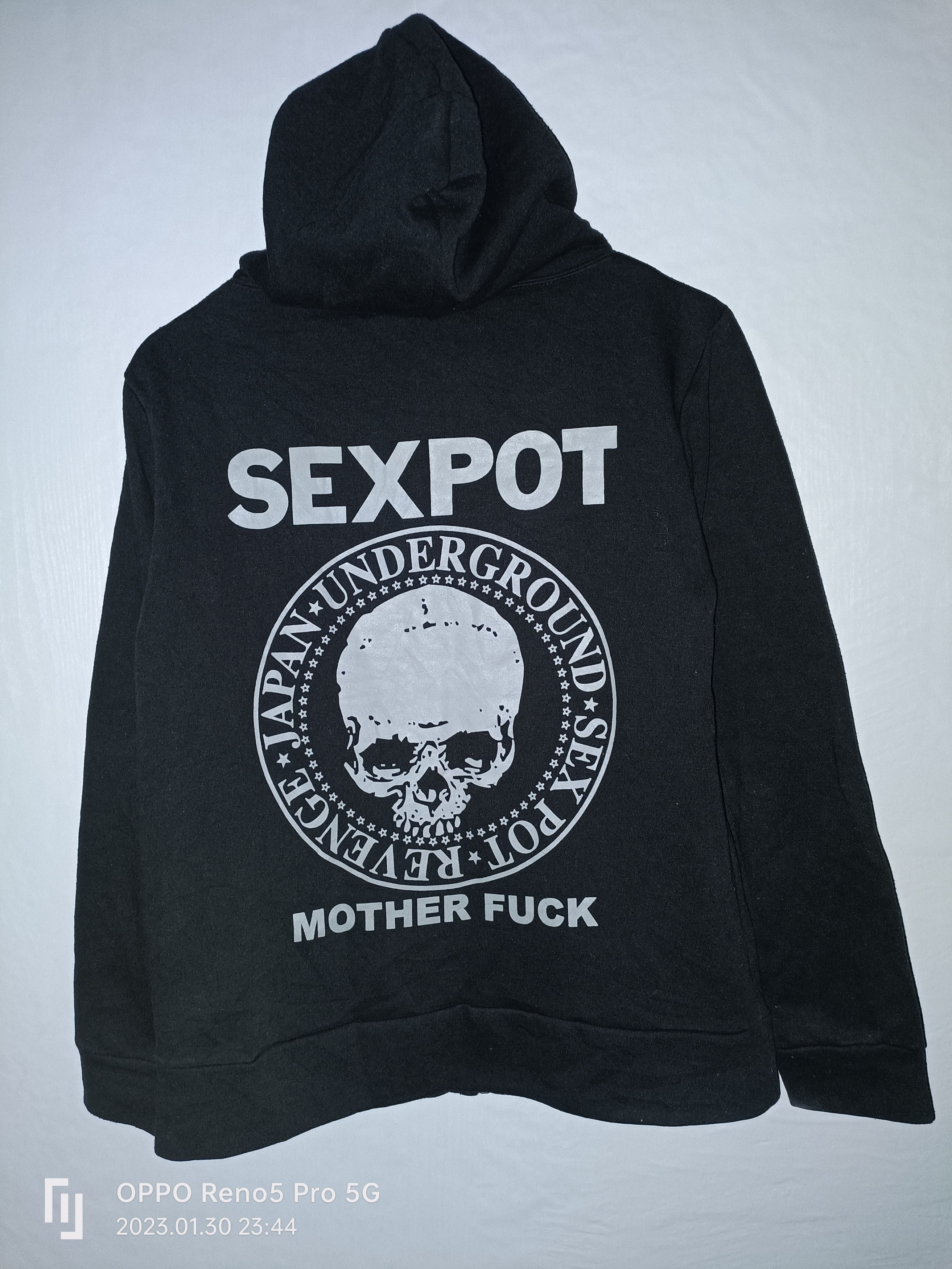 🎌 Sex Pot 💀 Revenge Punk Hoodies Design Big Logo Skull