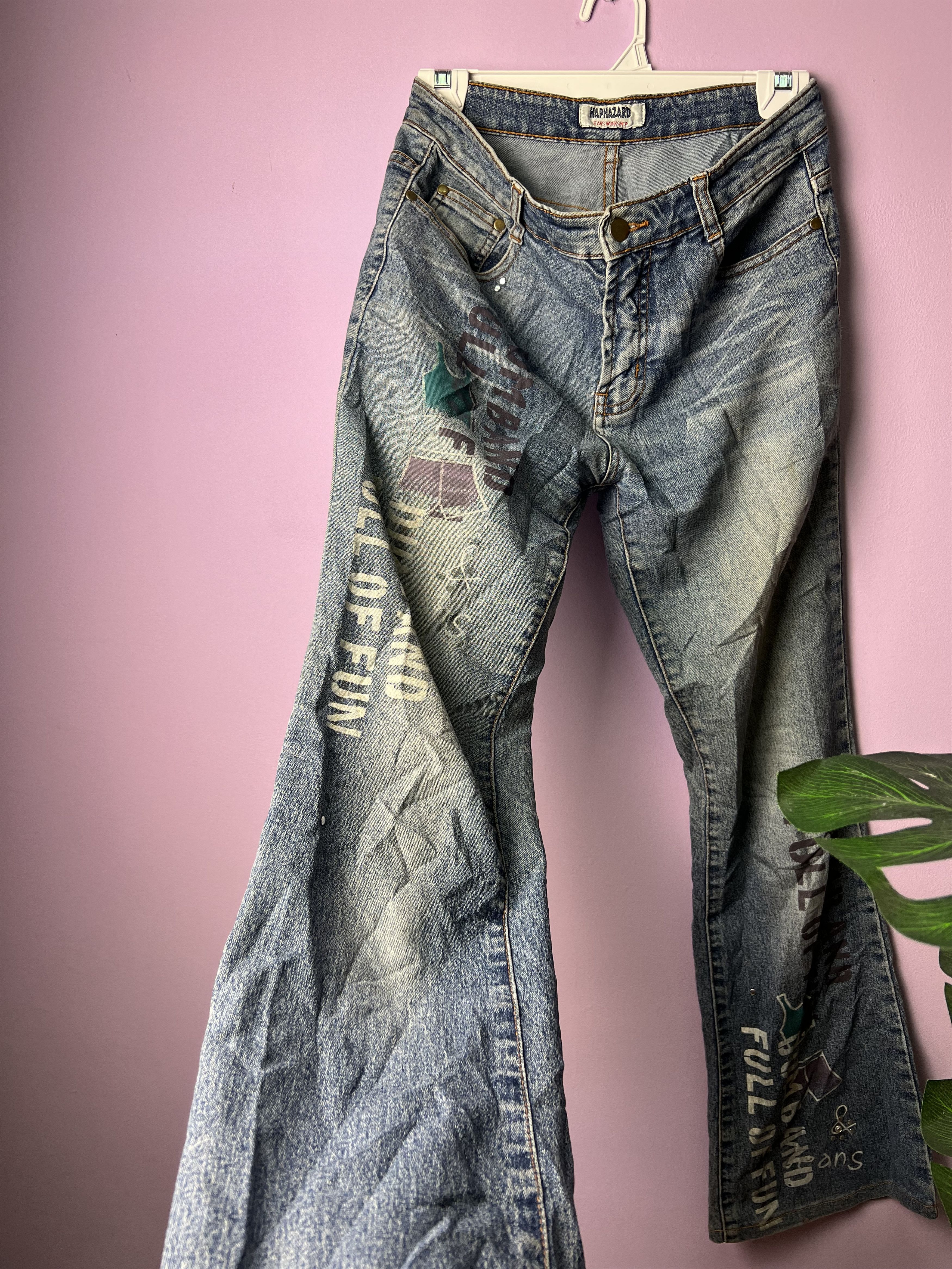 Japanese Brand 🔥Haphazard Dumb & Full of Fun Distressed Denim Size US 30 / EU 46 - 6 Thumbnail