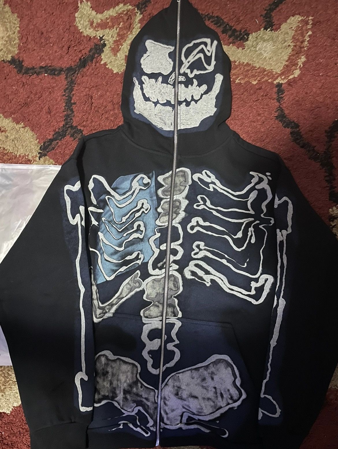 Travis Scott Fragment skeleton hoodie | Grailed