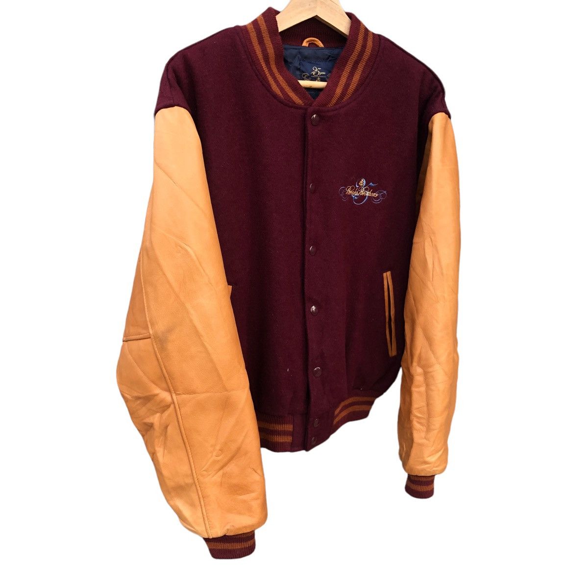 Brooks Brothers Brooks Brothers Leather Sleeve Varsity Jacket Size US S / EU 44-46 / 1 - 6 Thumbnail
