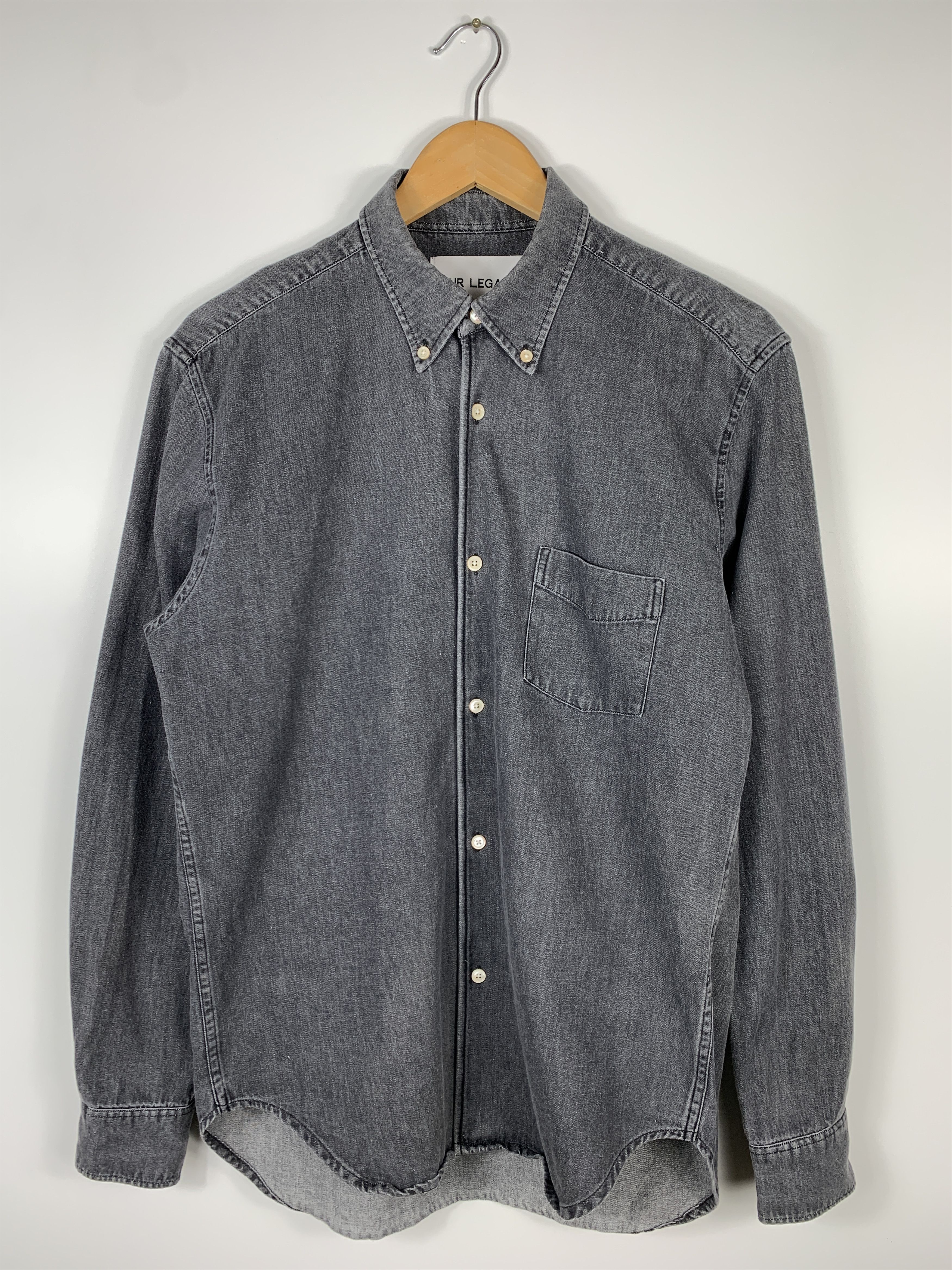 Our Legacy Our Legacy Less Grey Borrowed Organza Shirt—48