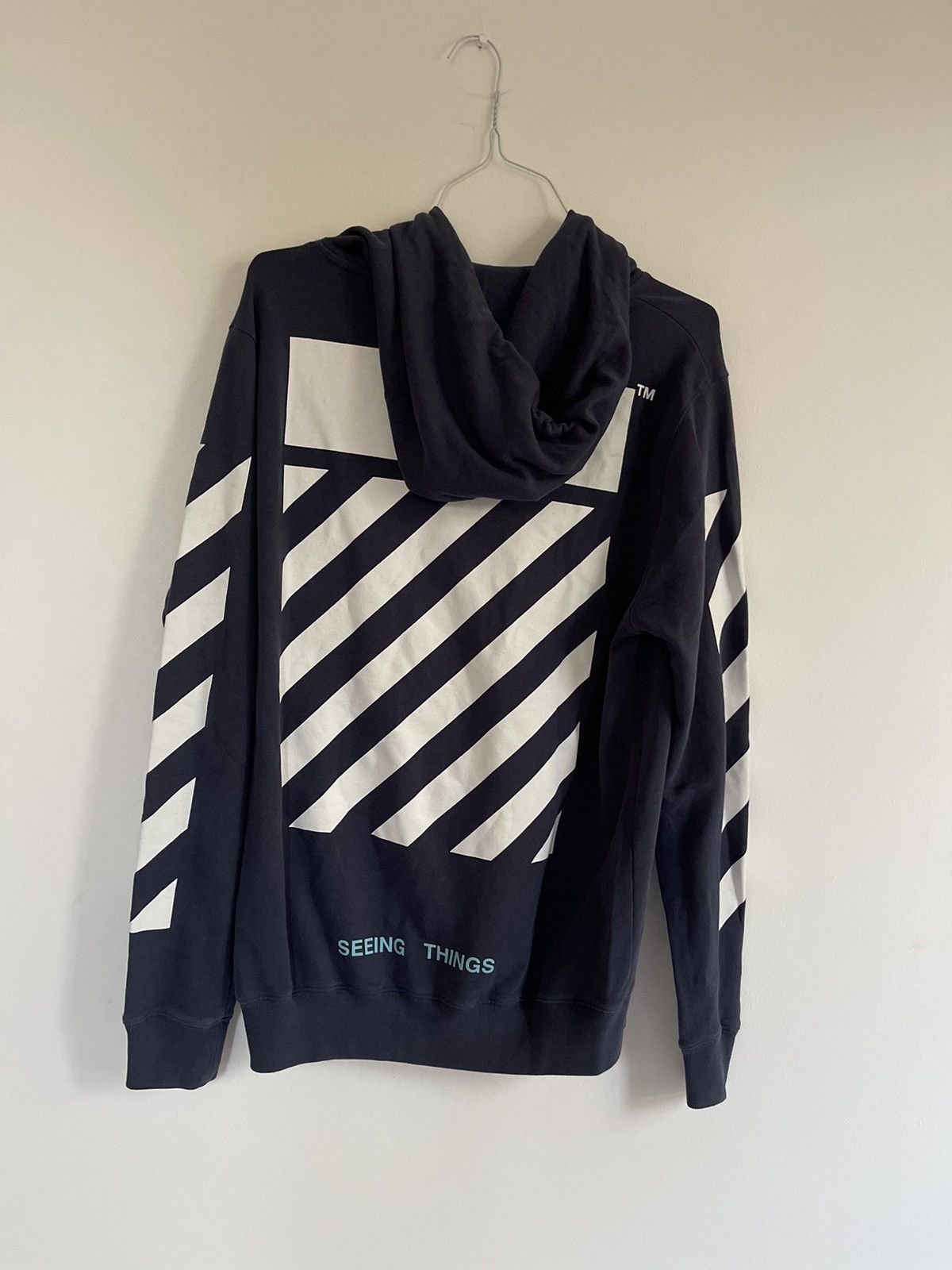 Off-White Off white blue Caravaggio hoodie Size US M / EU 48-50 / 2 - 2 Thumbnail