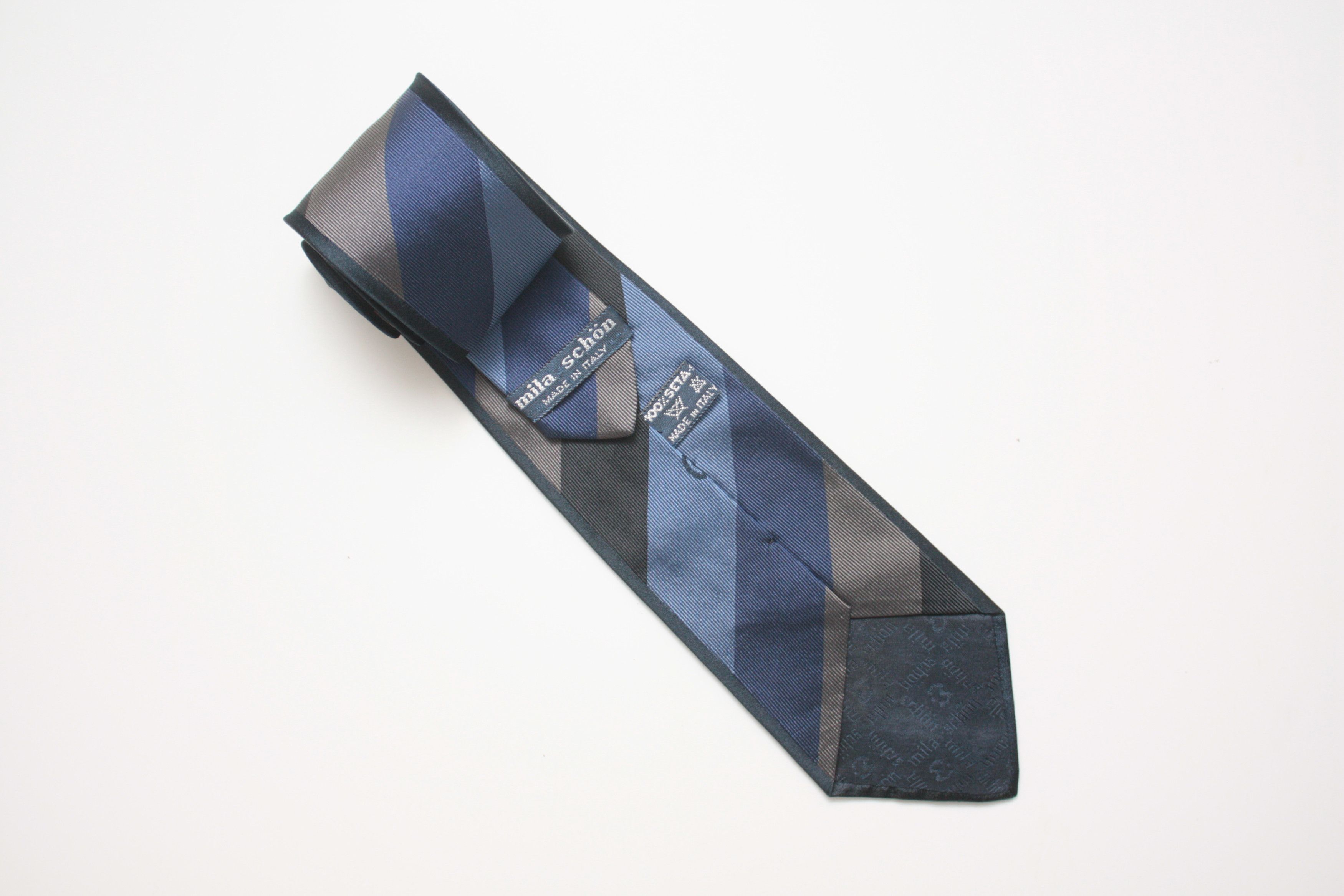 Mila Schon Mila Schon Navy Blue Silk Tie Made In Italy Size ONE SIZE - 1 Thumbnail